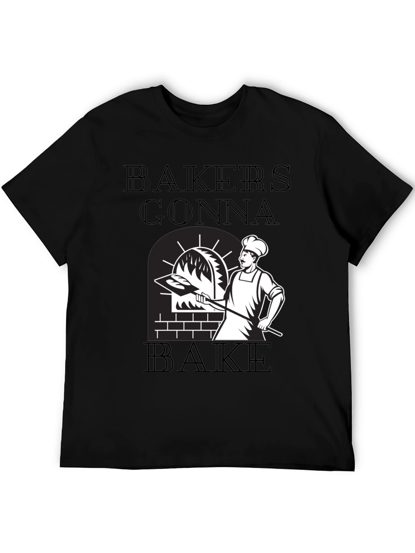 Black Bakers Gonna Bake Graphic Tee - Funny Baking Shirt view 5