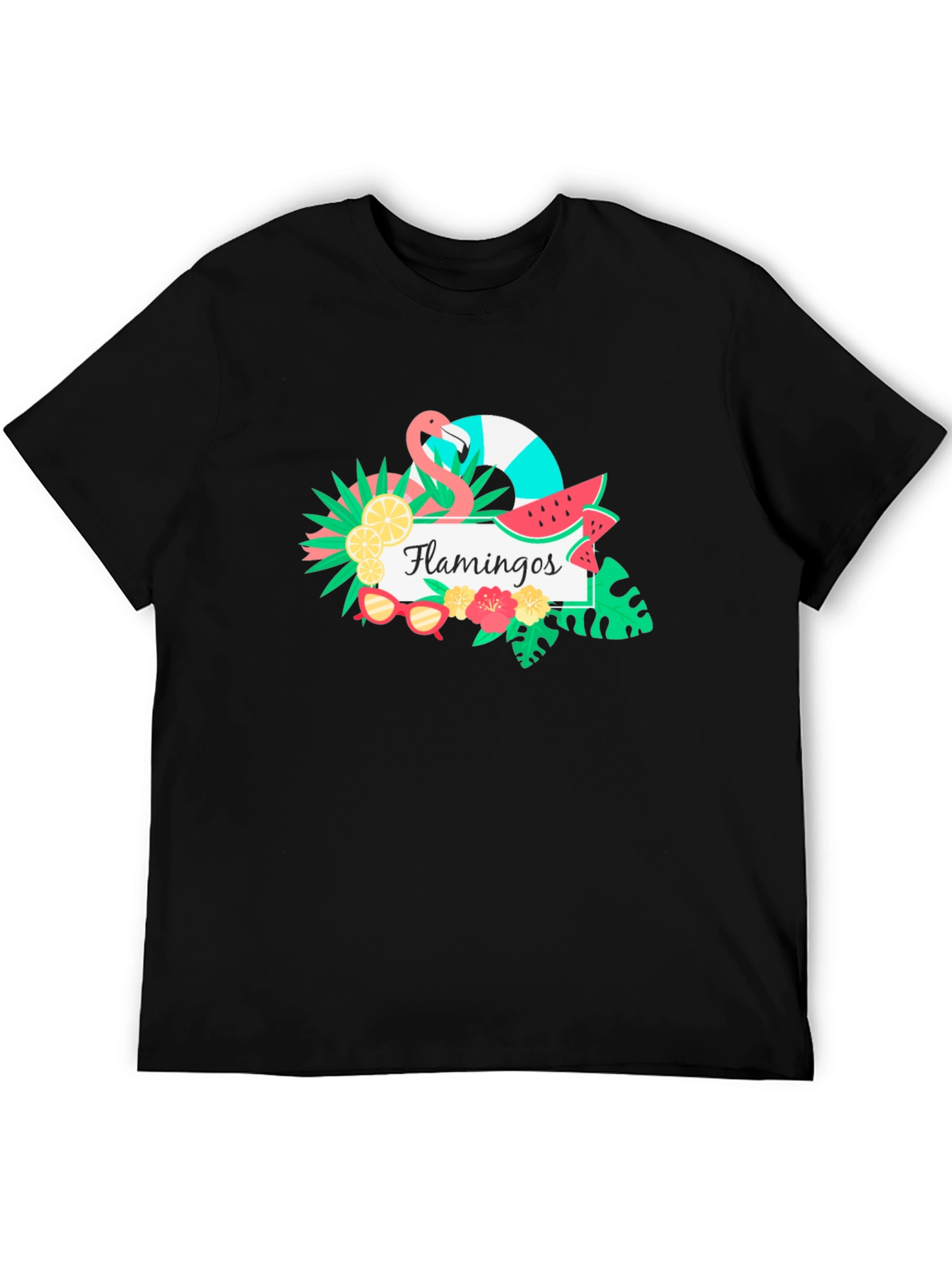 Black Flamingo Graphic Tee - Summer Style view 5