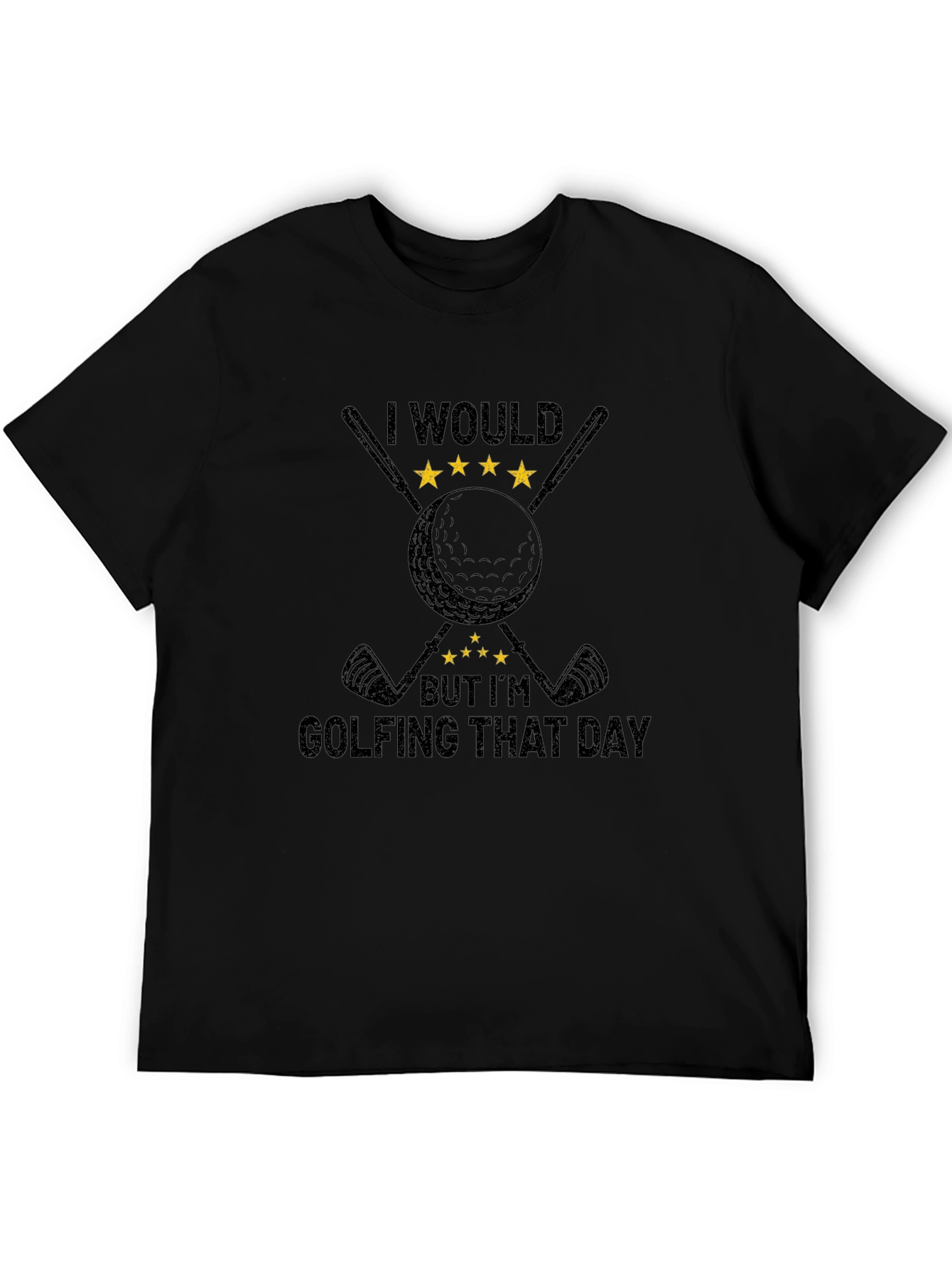 Black Golfing Day Tee: I Would But I'm Golfing T-Shirt view 5