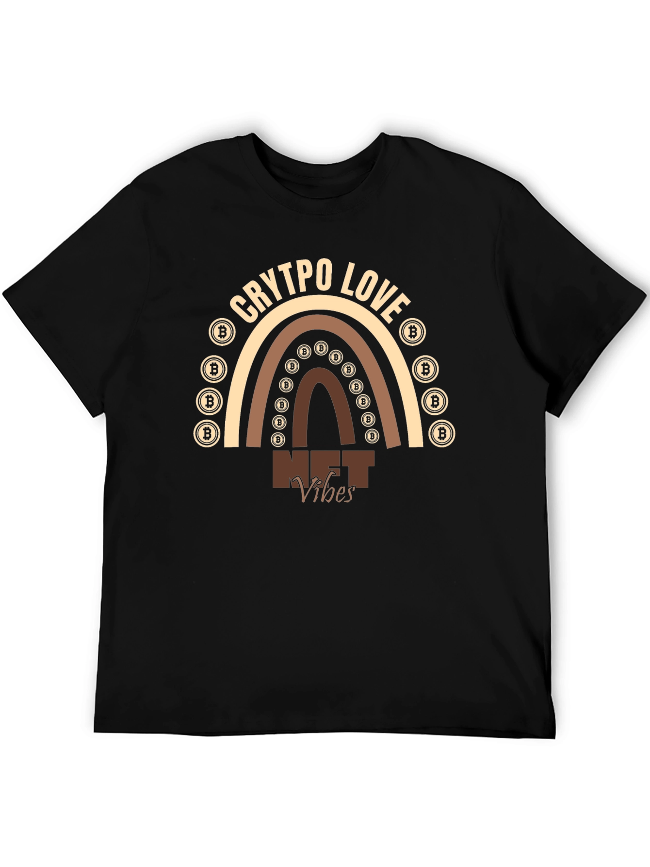 Black Crypto Love NFT Vibes T-Shirt view 5