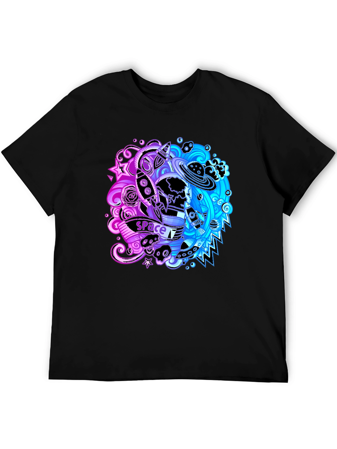 Space Doodle T-Shirt - Galaxy Design Tee - 5