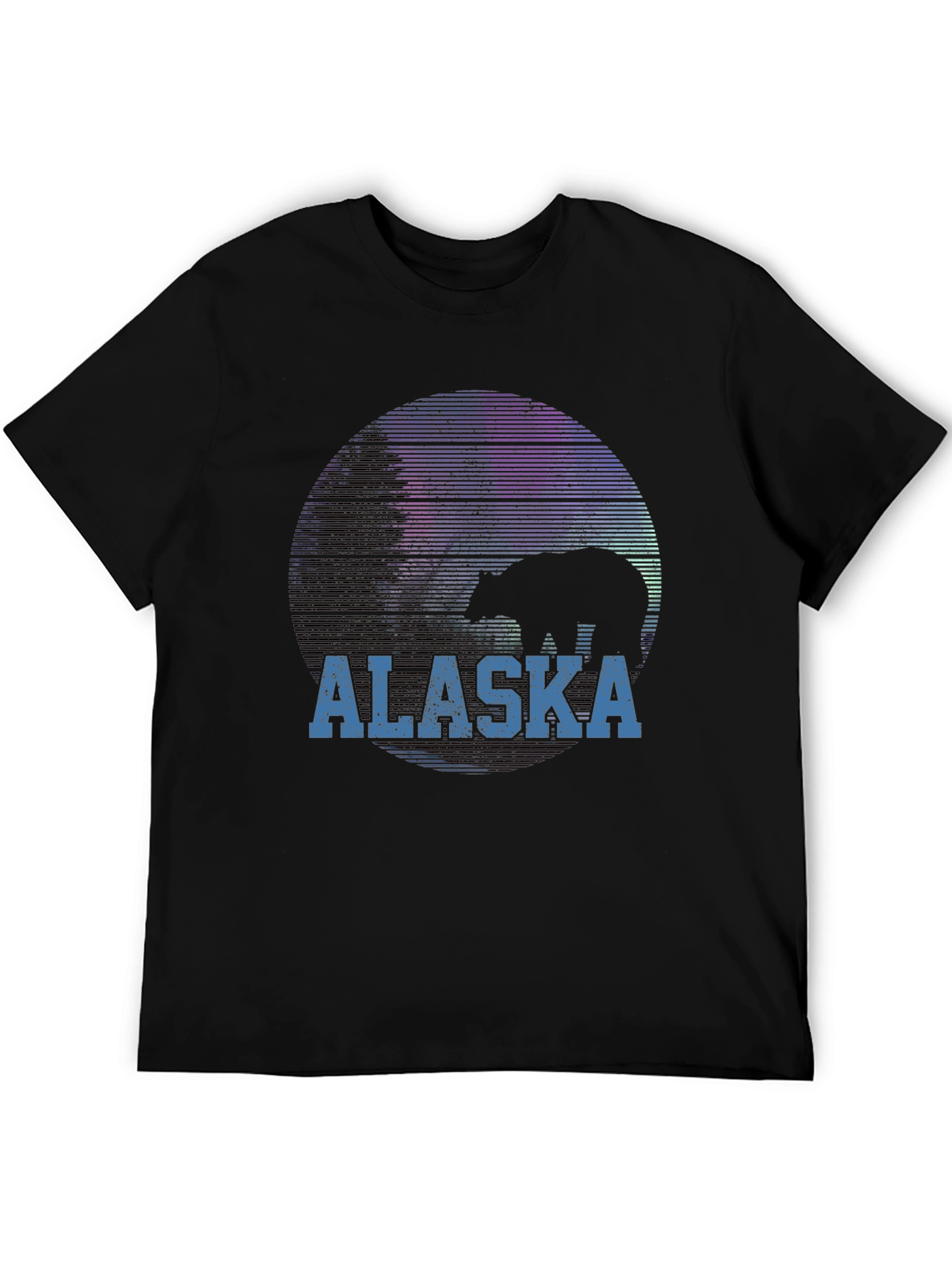 Black Alaska Bear Silhouette Graphic T-Shirt view 5