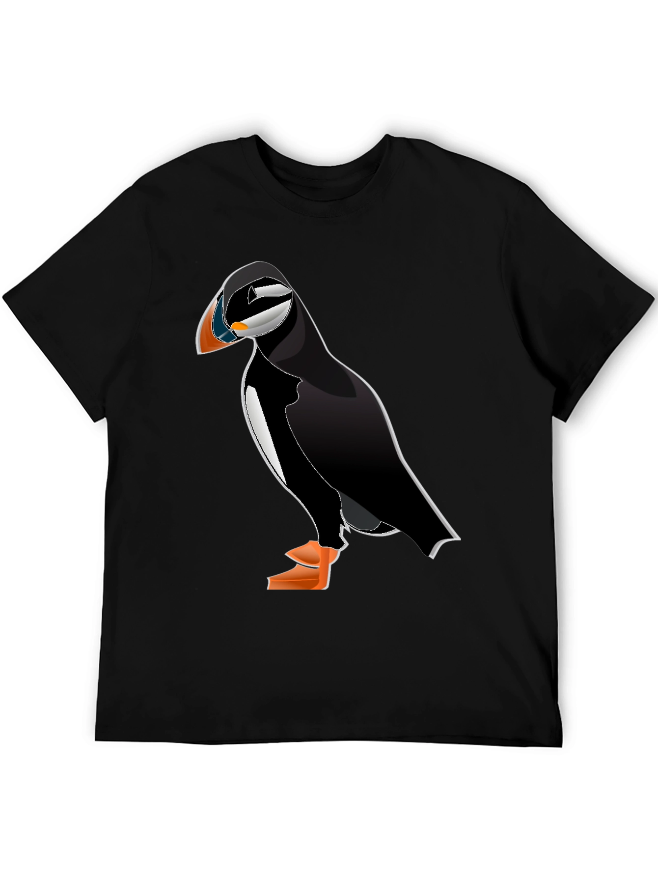 Black Puffin Graphic Tee - Black Cotton Blend view 5