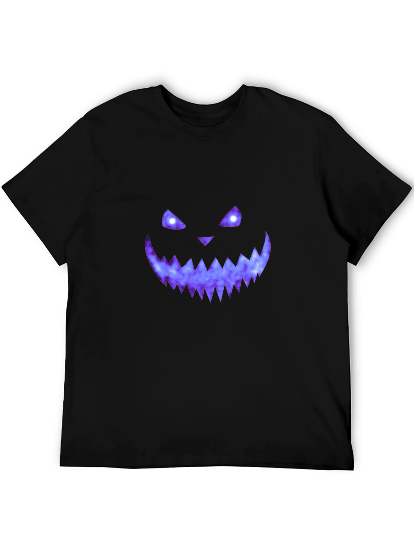 Black Spooky Galaxy Face Halloween T-Shirt view 5