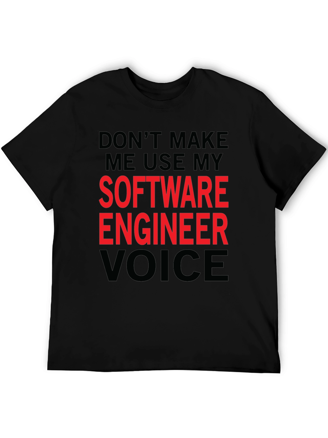 Black Software Engineer Voice T-Shirt - Funny Coded Humor view 5