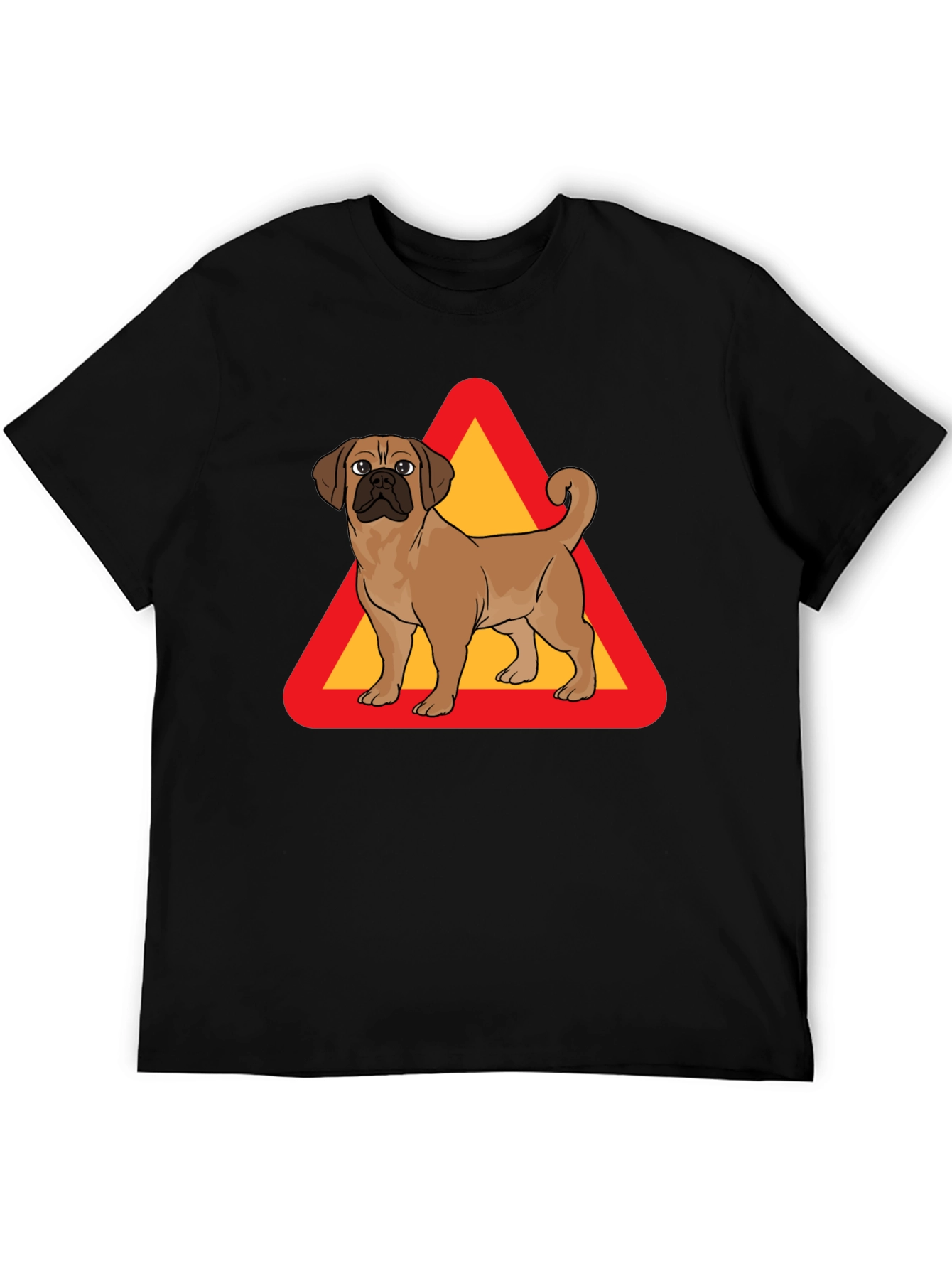Black Dog Crossing T-Shirt - Novelty Graphic Tee view 5
