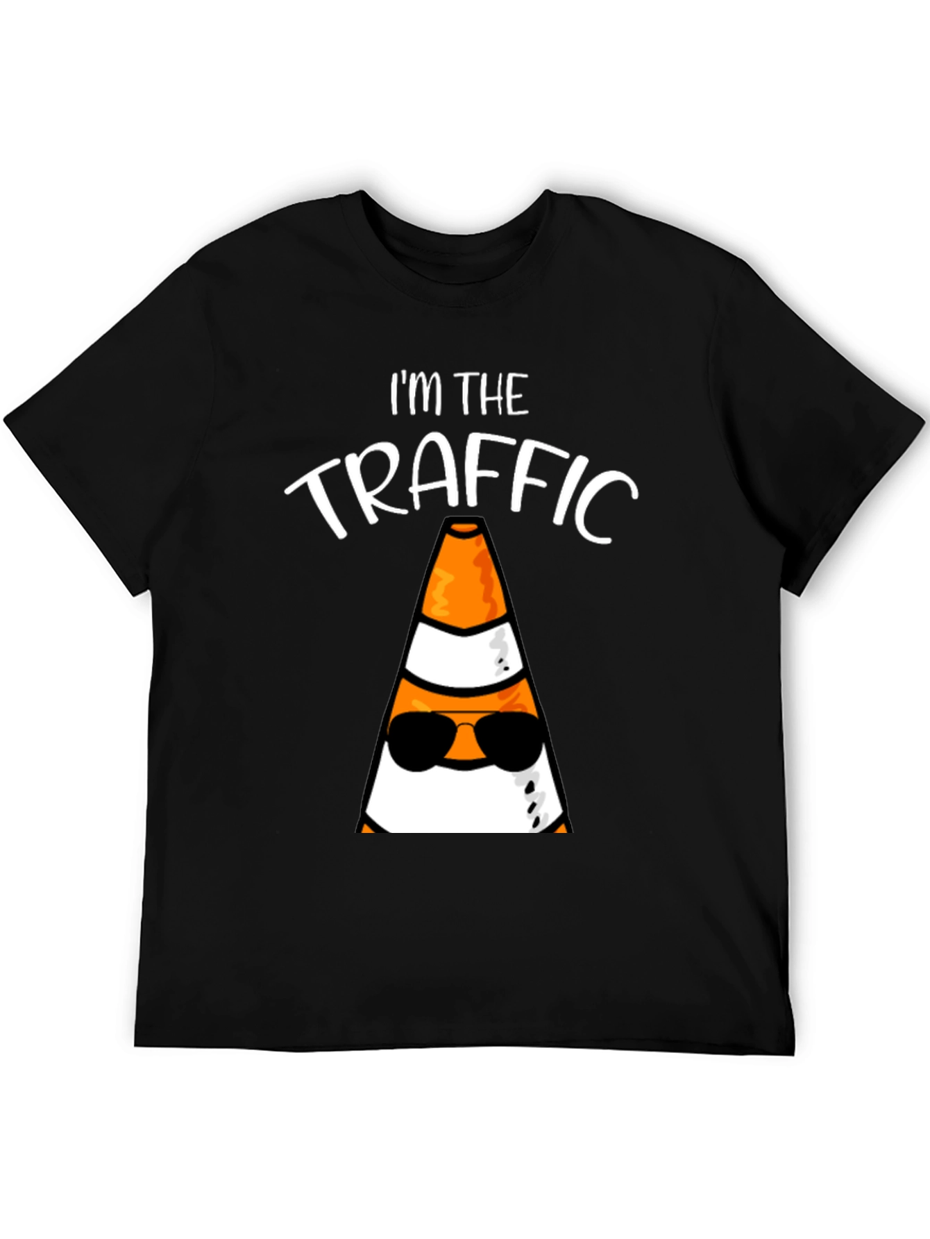 Black I'm the Traffic Cone T-Shirt view 5