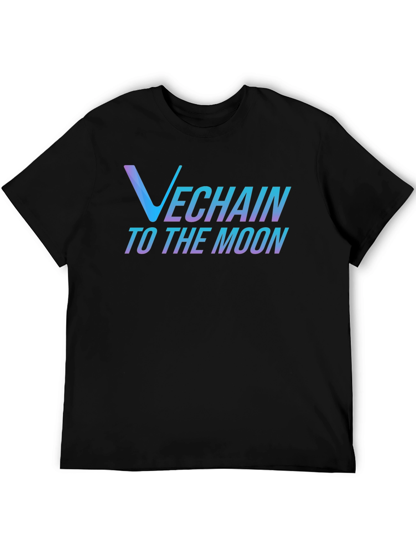 Black VeChain Crypto T-Shirt - To The Moon Design view 5