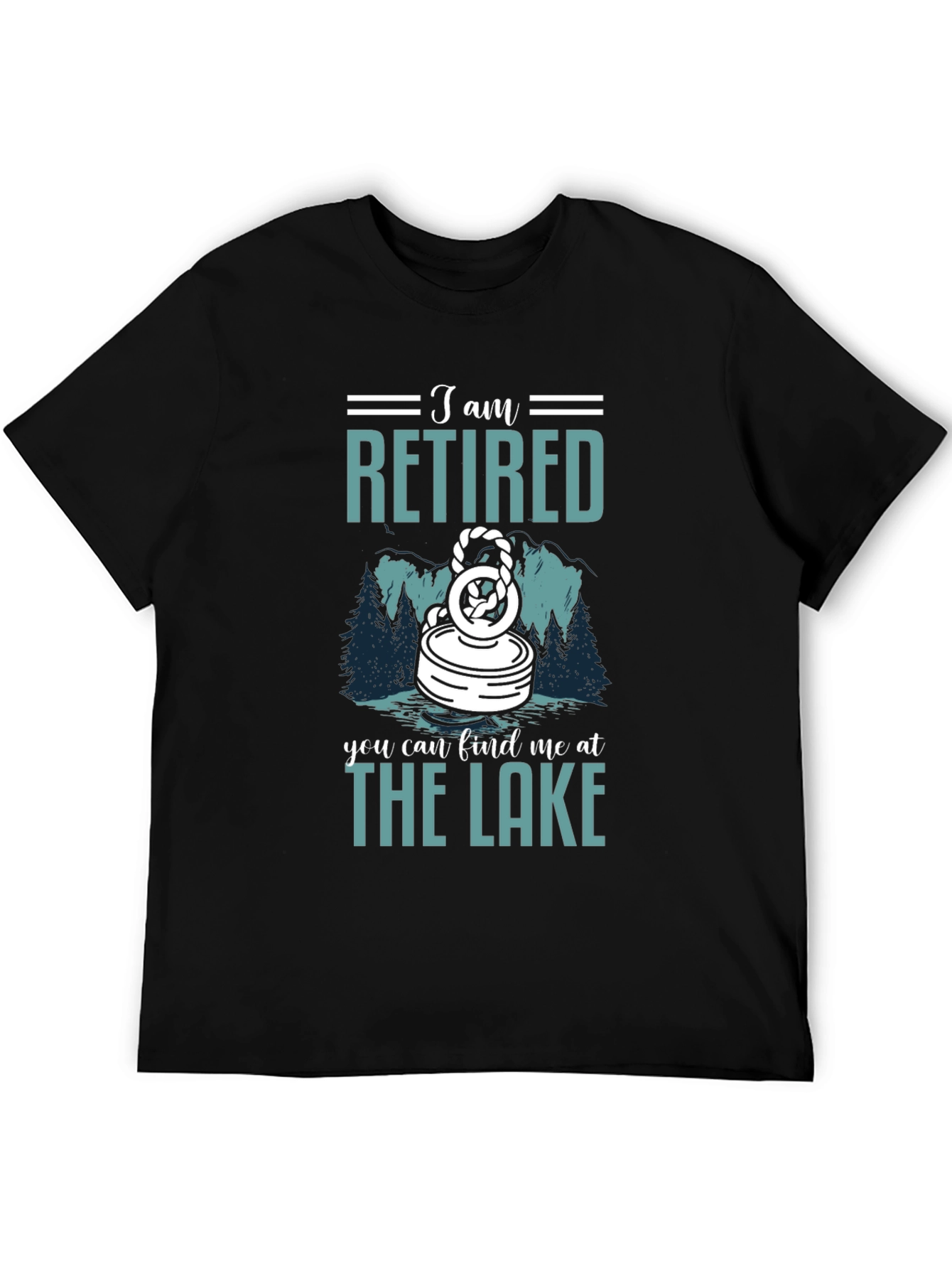 Black Retired Lake T-Shirt view 5
