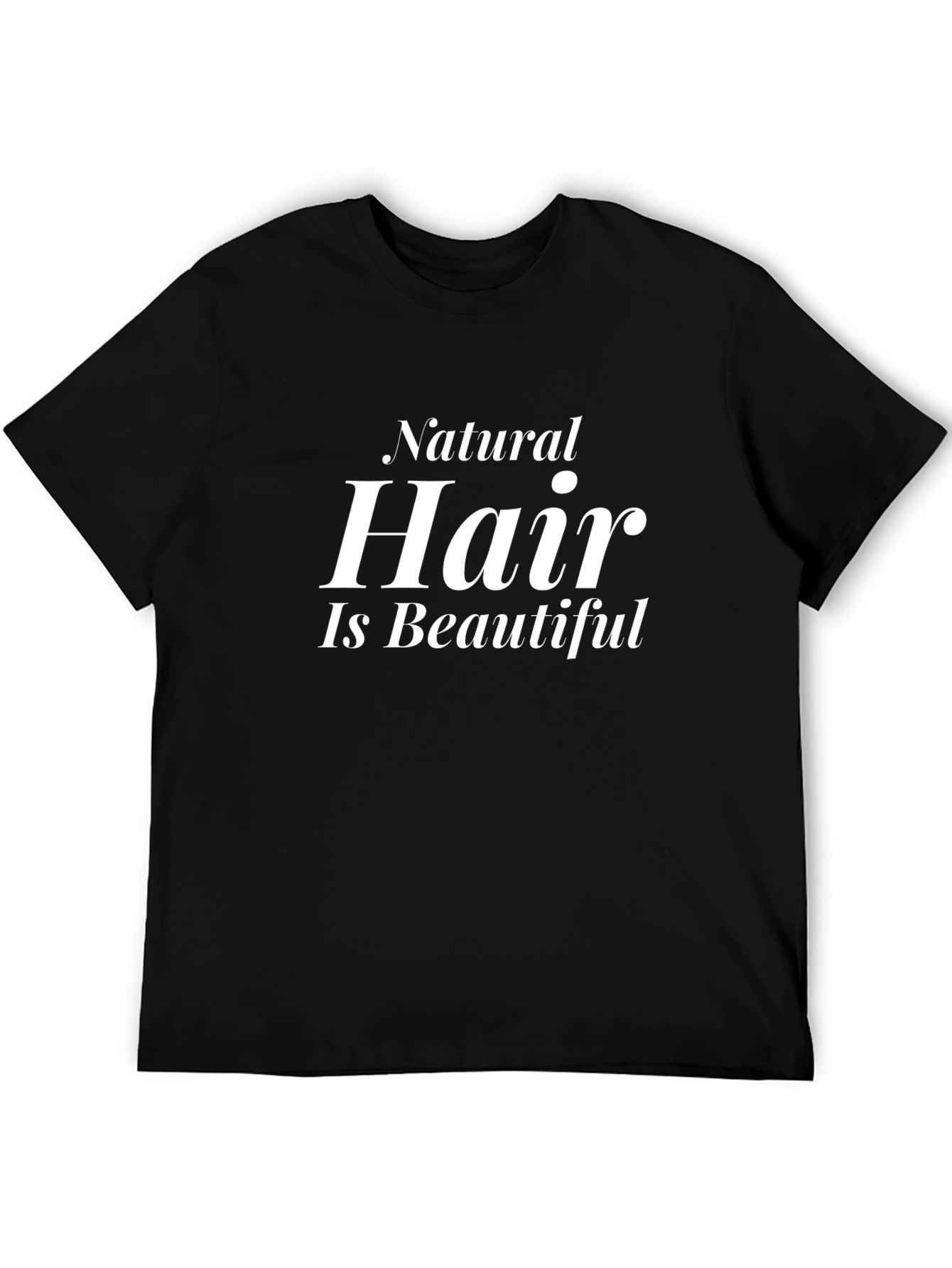 Black Natural Hair Is Beautiful Black T-Shirt view 5