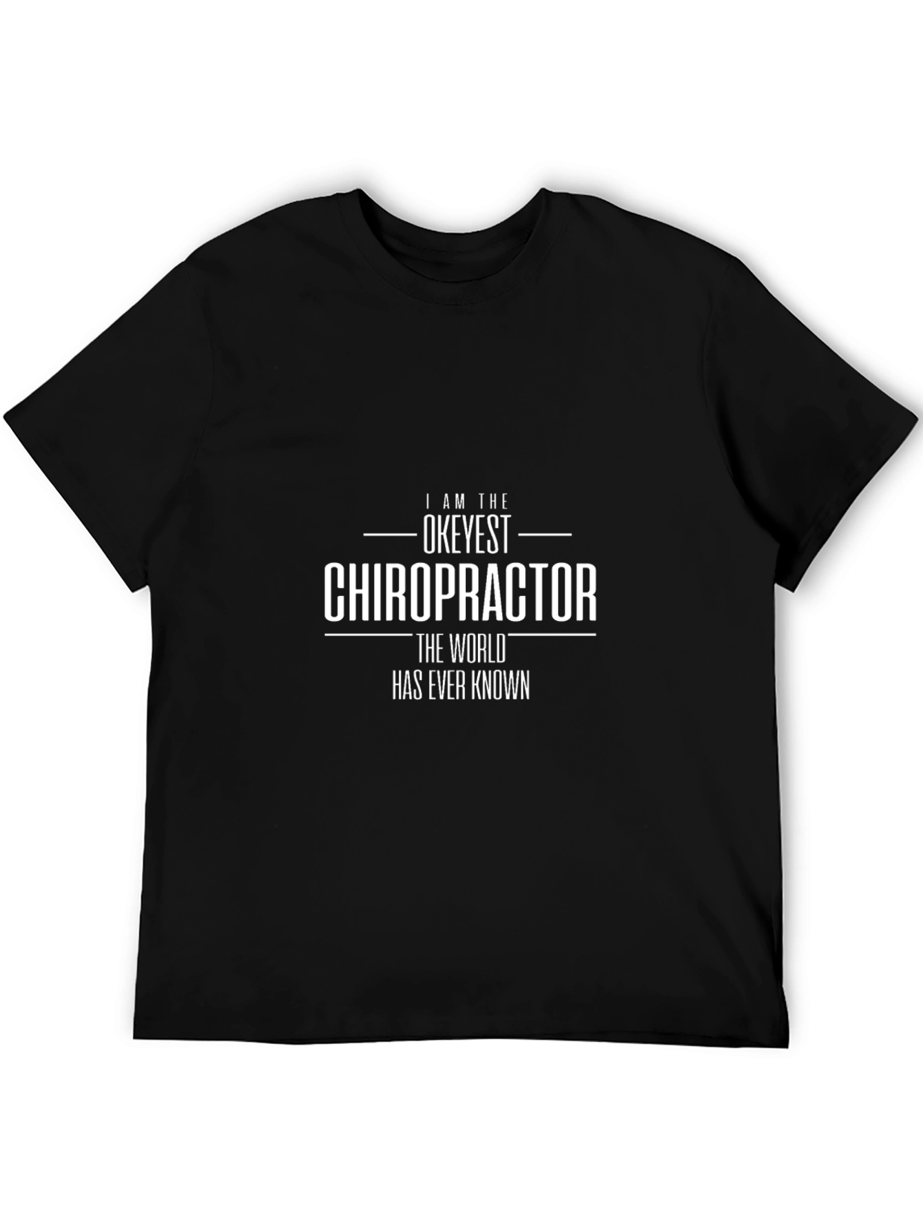 Black Ok-eyest Chiropractor Graphic Tee - Black view 5
