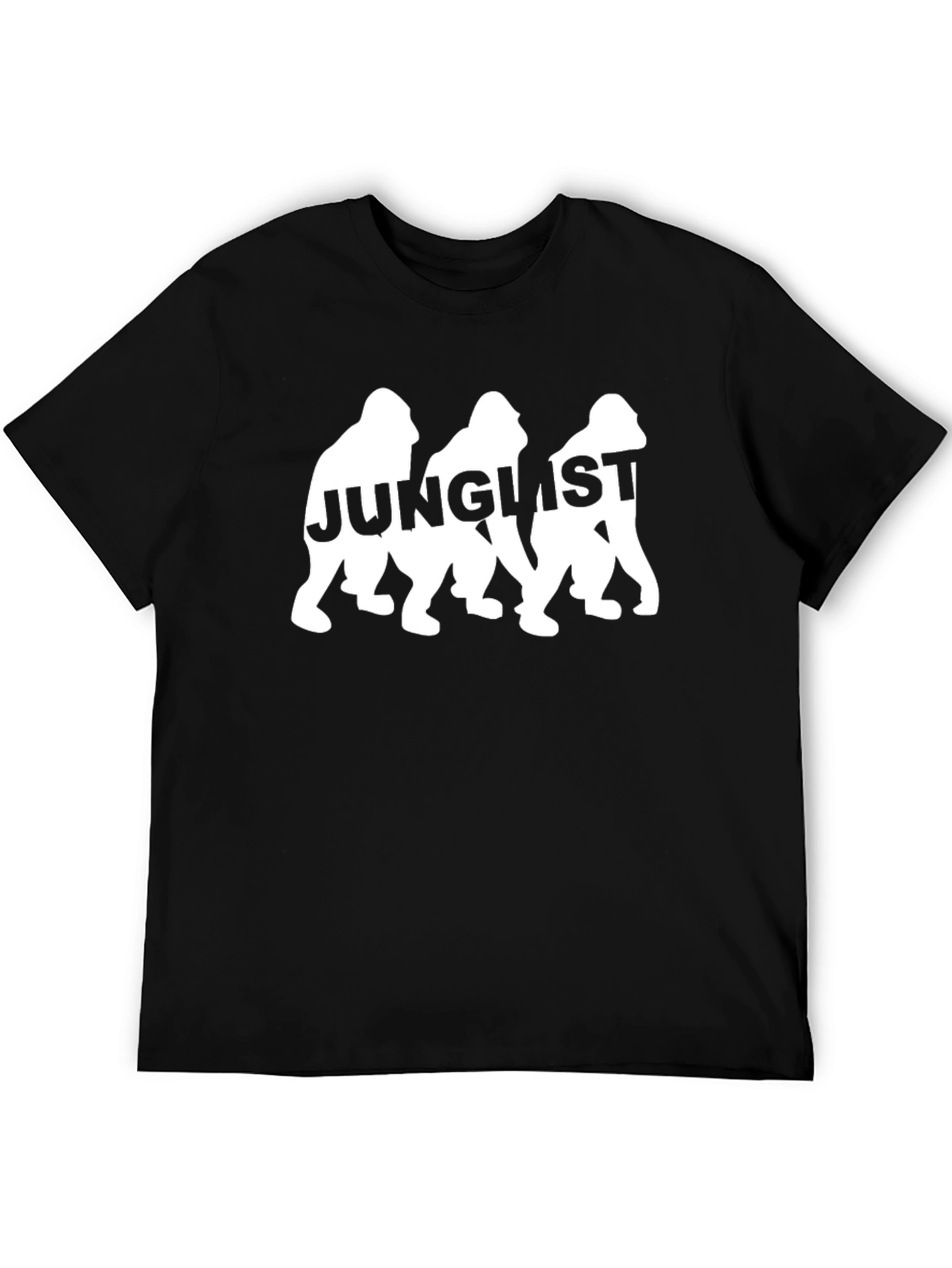 Black Junglist Gorilla Graphic Tee - Black view 5