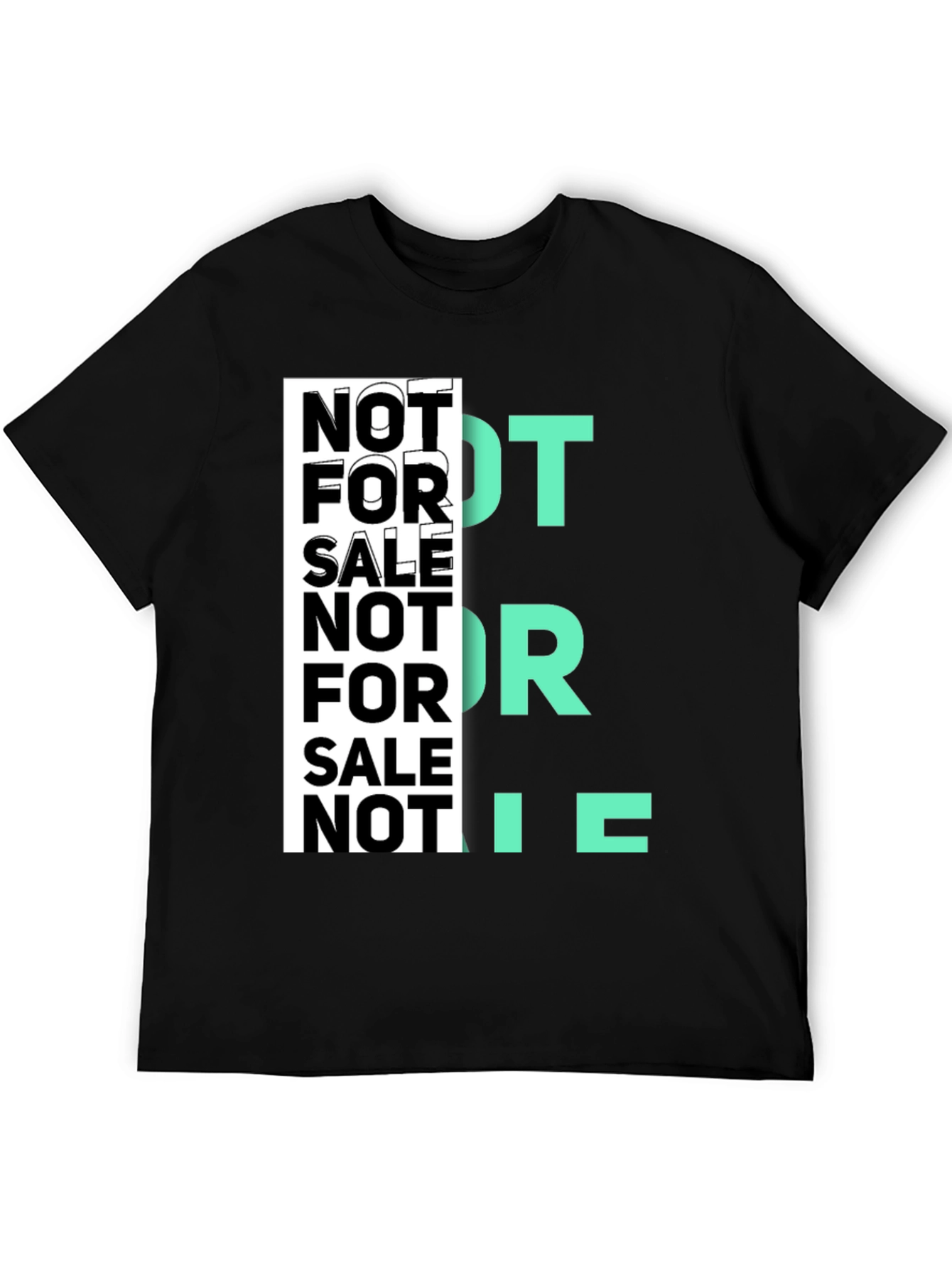 Black Edgy Graphic Tee - Not For Sale Statement T-Shirt view 5