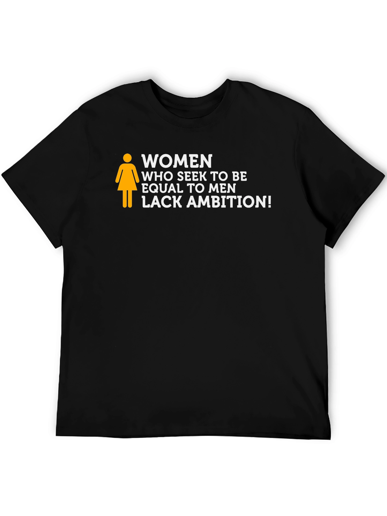 Black Humorous Women's Equality T-Shirt view 5