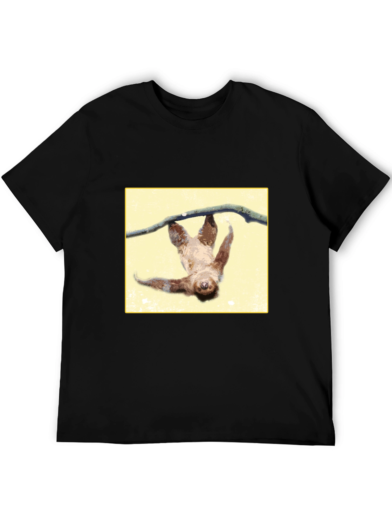 Black Sloth Hanging Around T-Shirt view 5