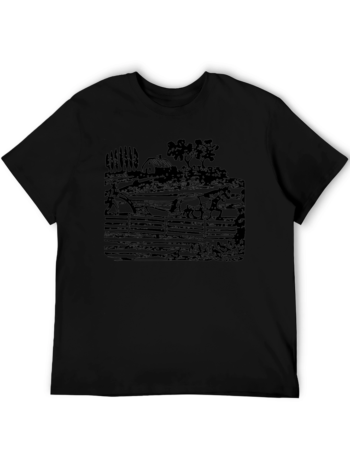 Black Equestrian Black T-Shirt view 5