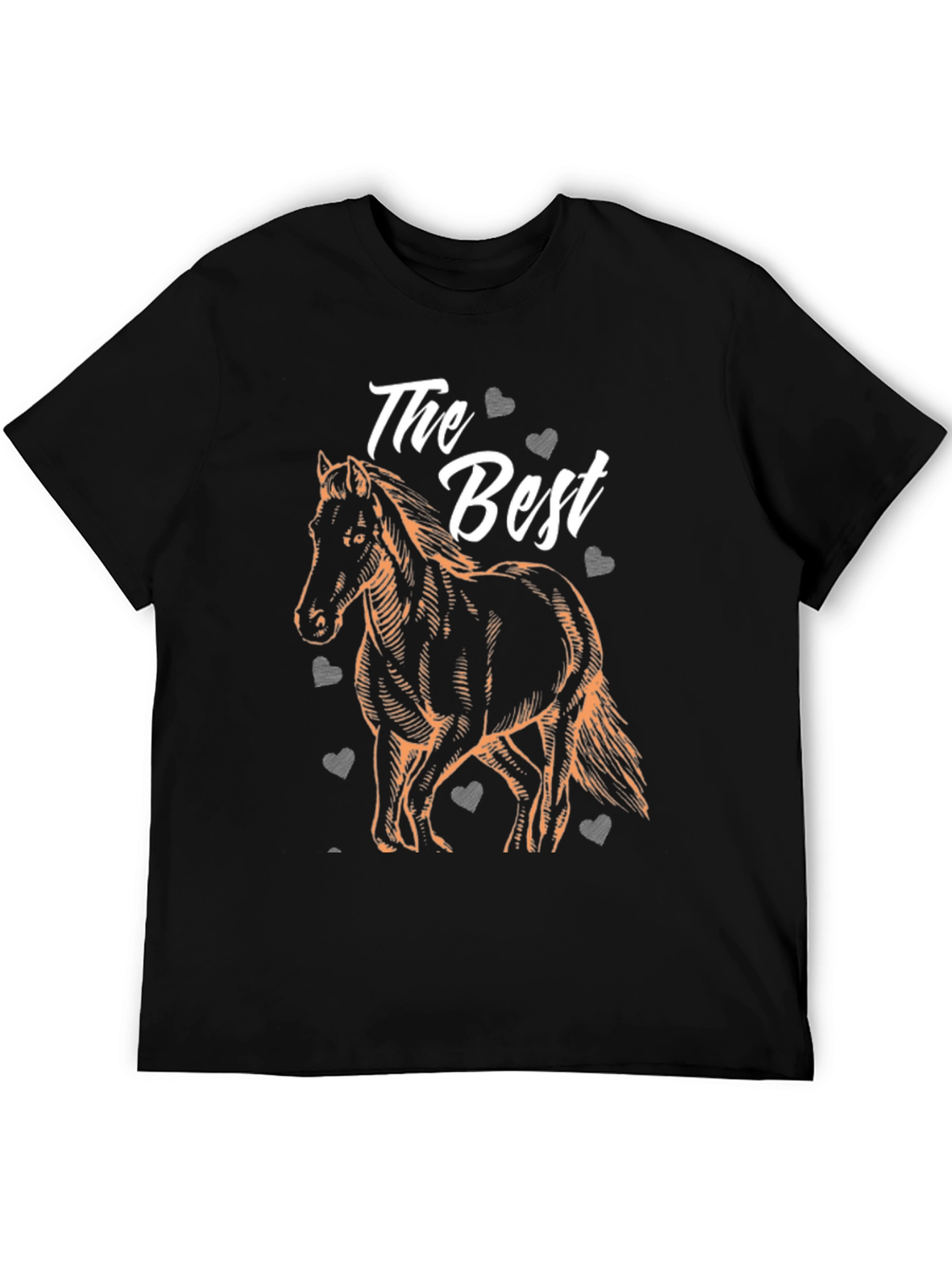 Black The Best Horse Graphic T-Shirt view 5