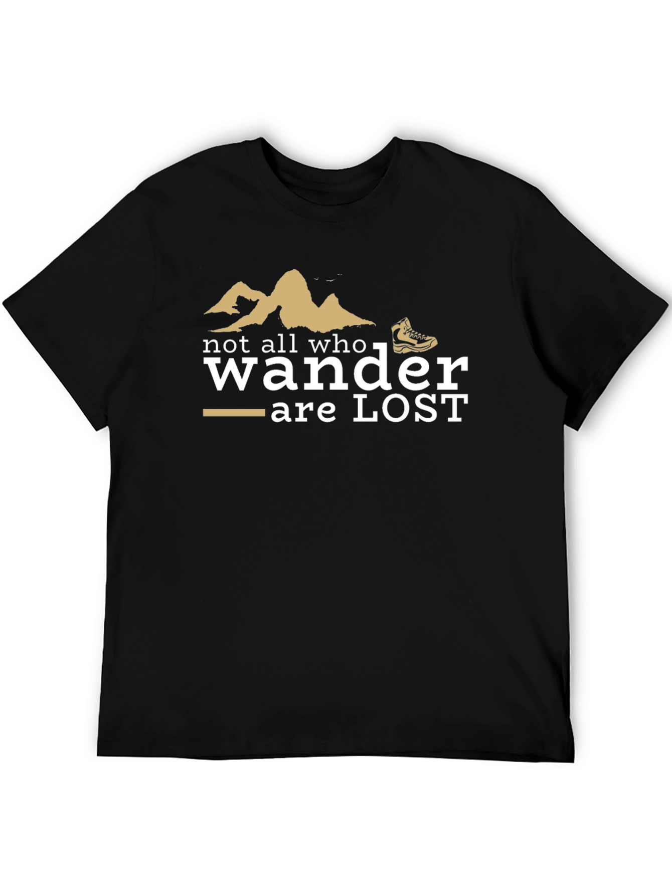 Black Wanderer T-Shirt - Not All Who Wander Are Lost view 5