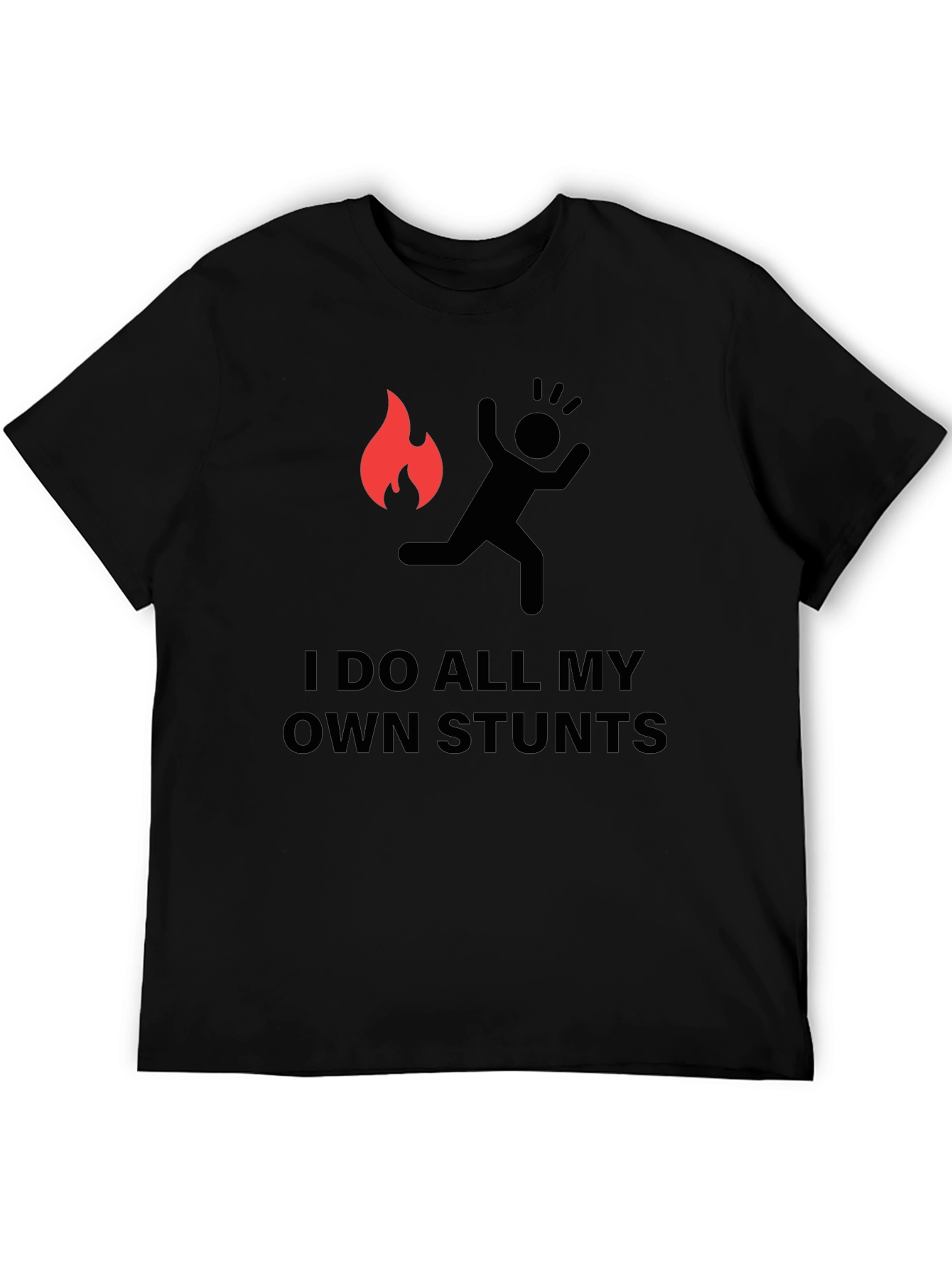 Black I Do All My Own Stunts Graphic Tee - Black view 5