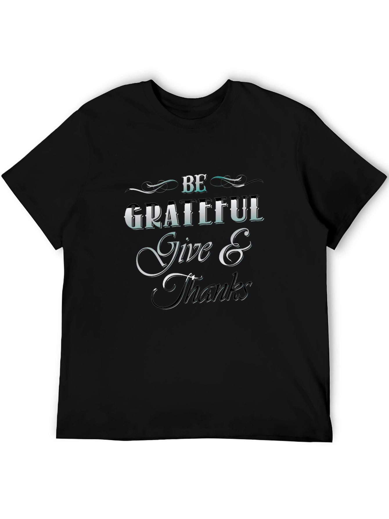 Black Be Grateful Graphic T-Shirt view 5
