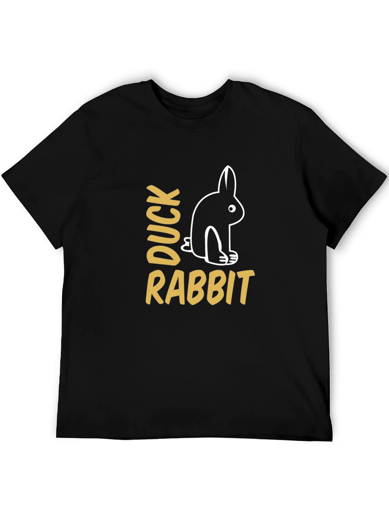 Black Duck Rabbit Optical Illusion Graphic Tee view 5