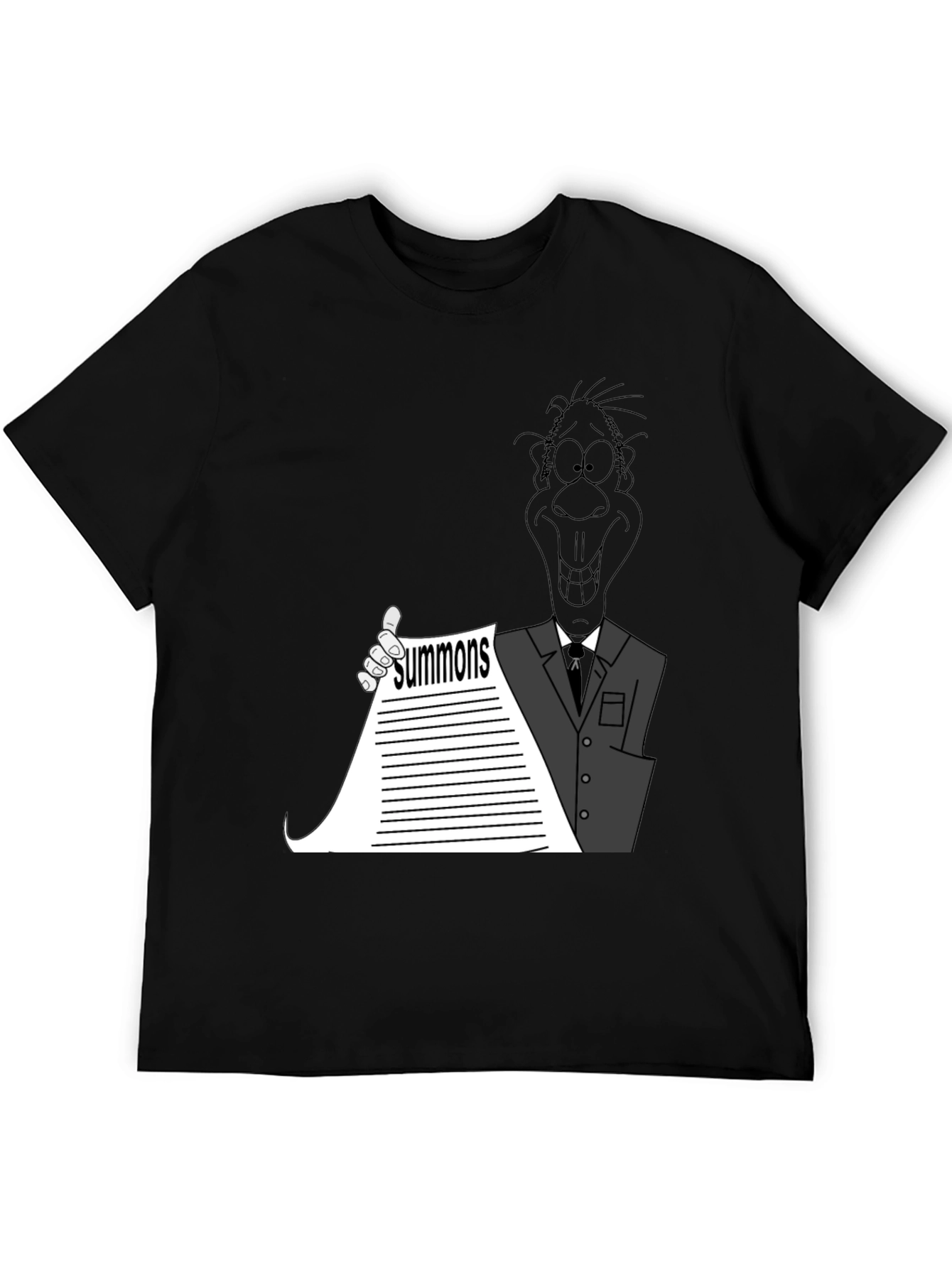 Black Cartoon Summons Black T-Shirt view 5