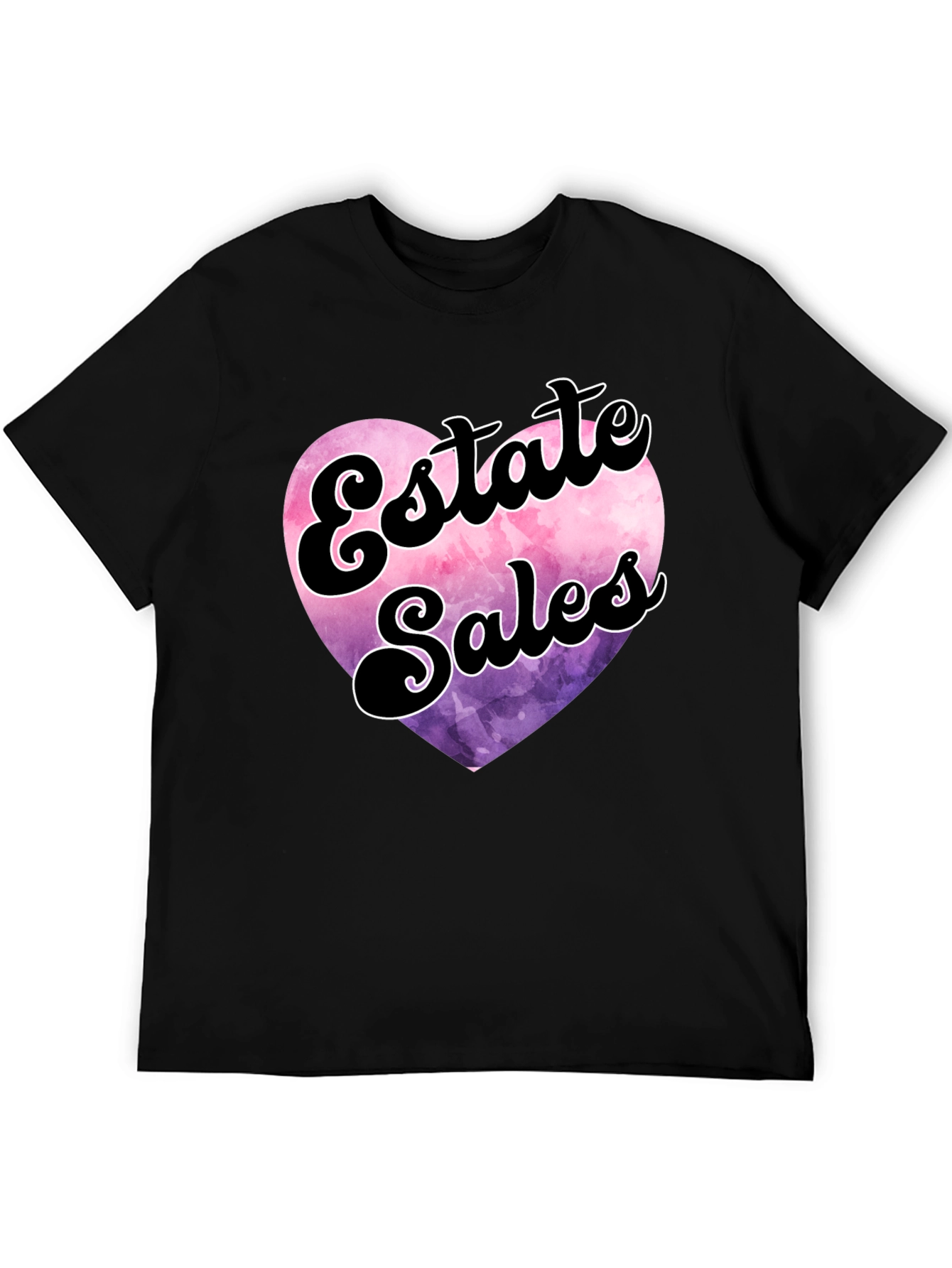 Black Estate Sales Heart Graphic T-Shirt view 5