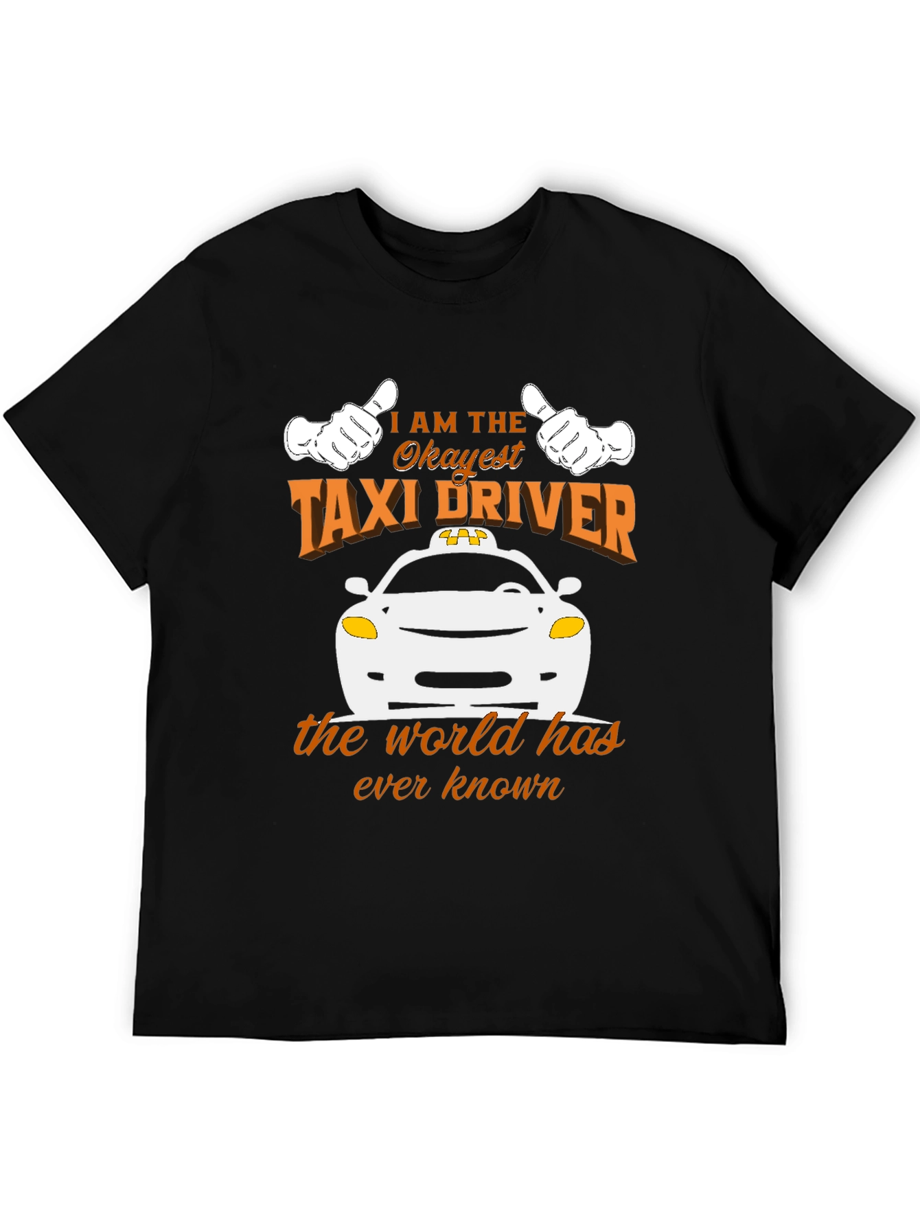 Black Okayest Taxi Driver Graphic Tee - Unisex view 5