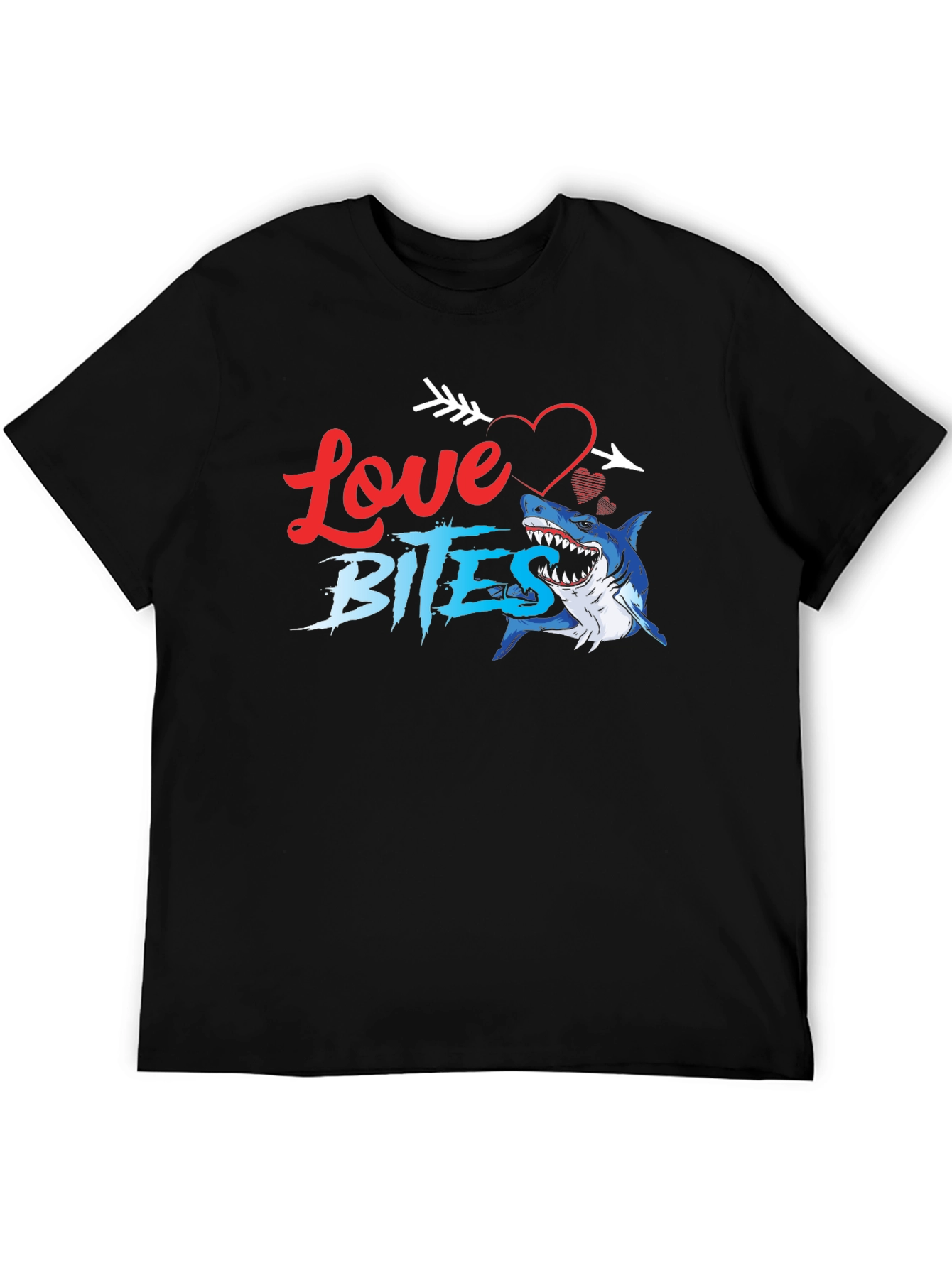 Black Love Bites Shark T-Shirt view 5