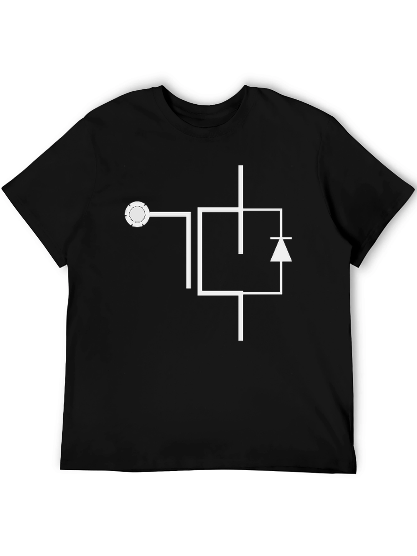 Black Electronics Engineer T-Shirt - Circuit Symbol view 5
