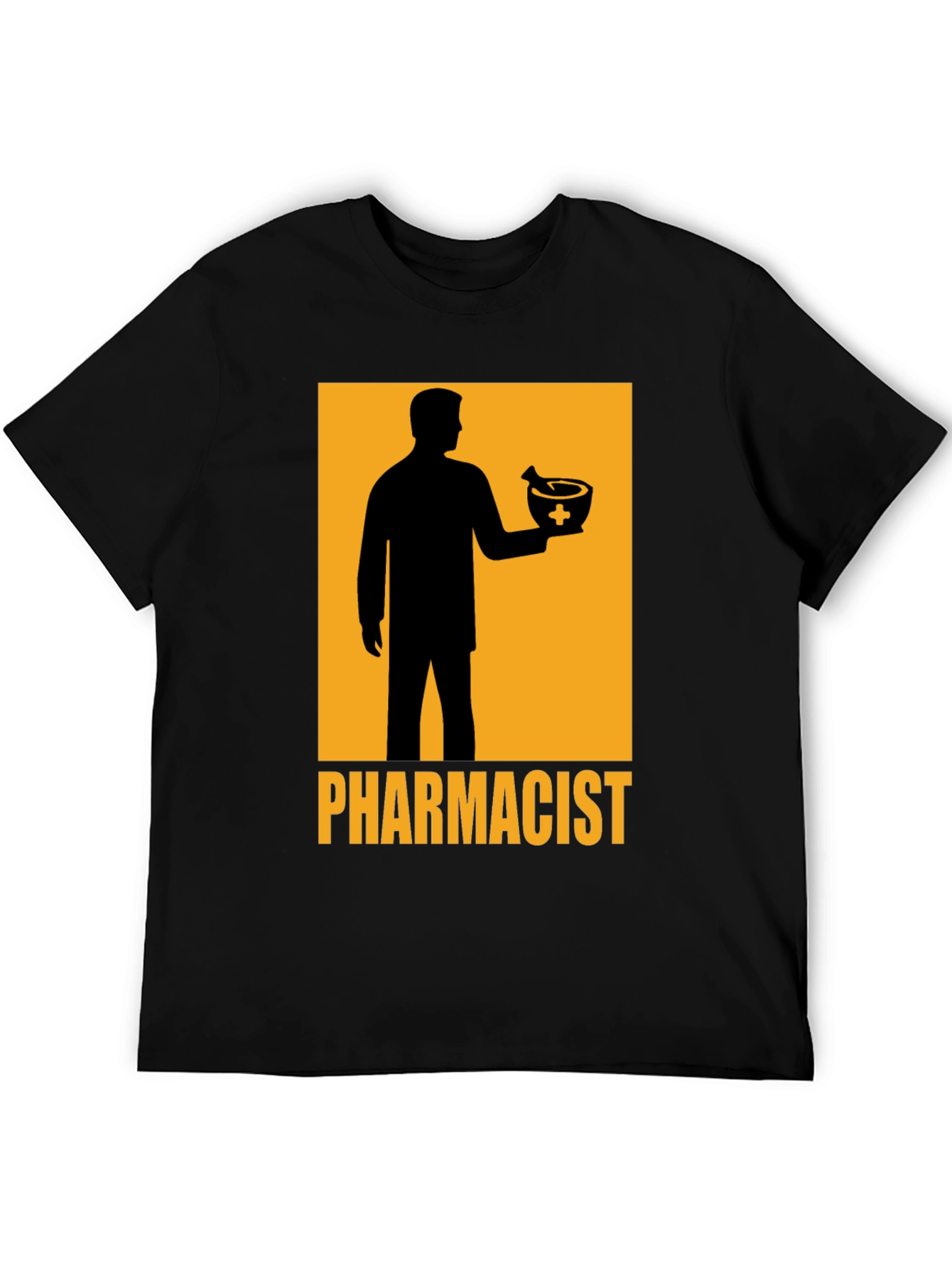 Black Pharmacist Graphic T-Shirt - Black Cotton Tee view 5