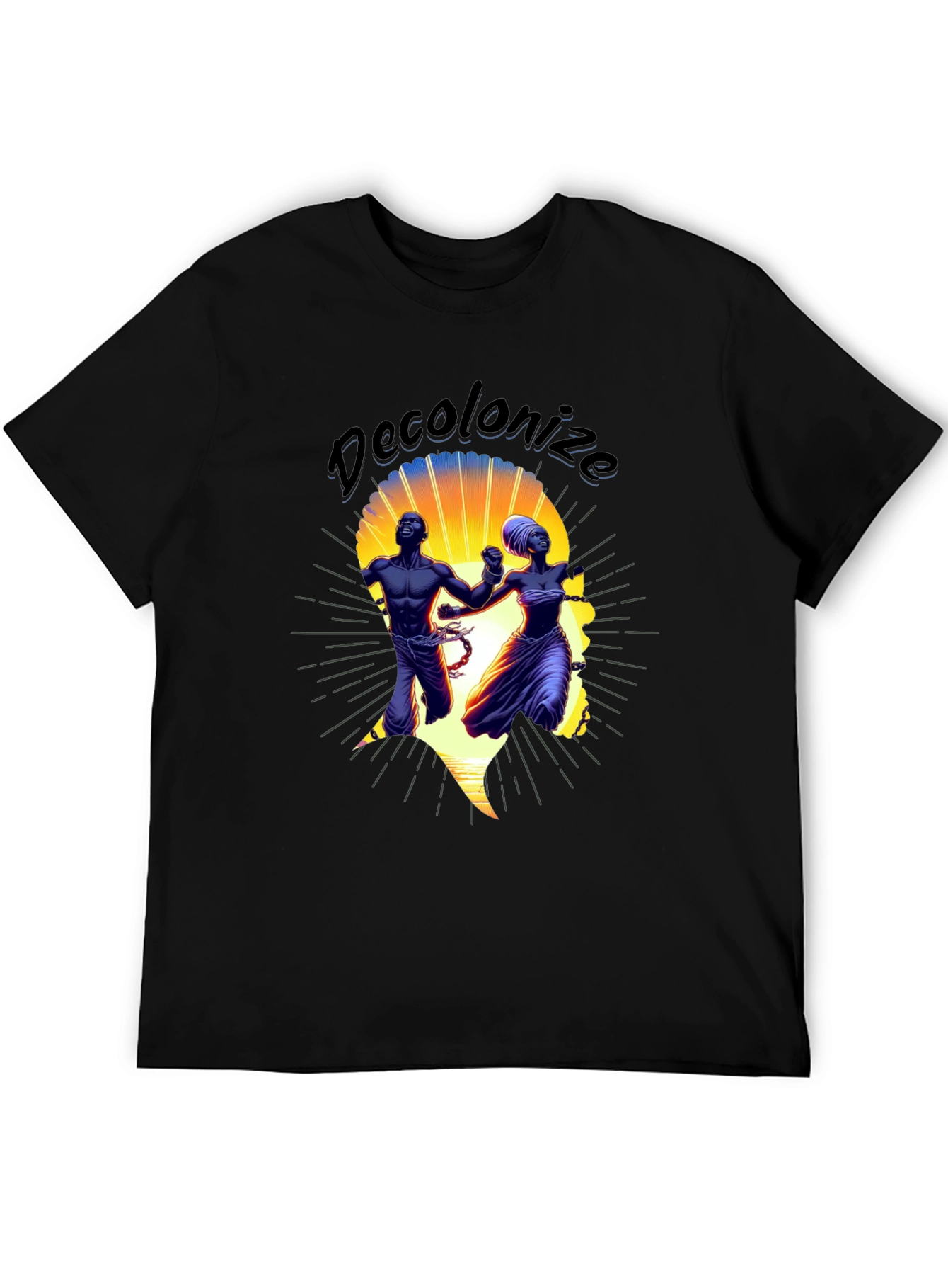 Black Decolonize Graphic T-Shirt - Black view 5