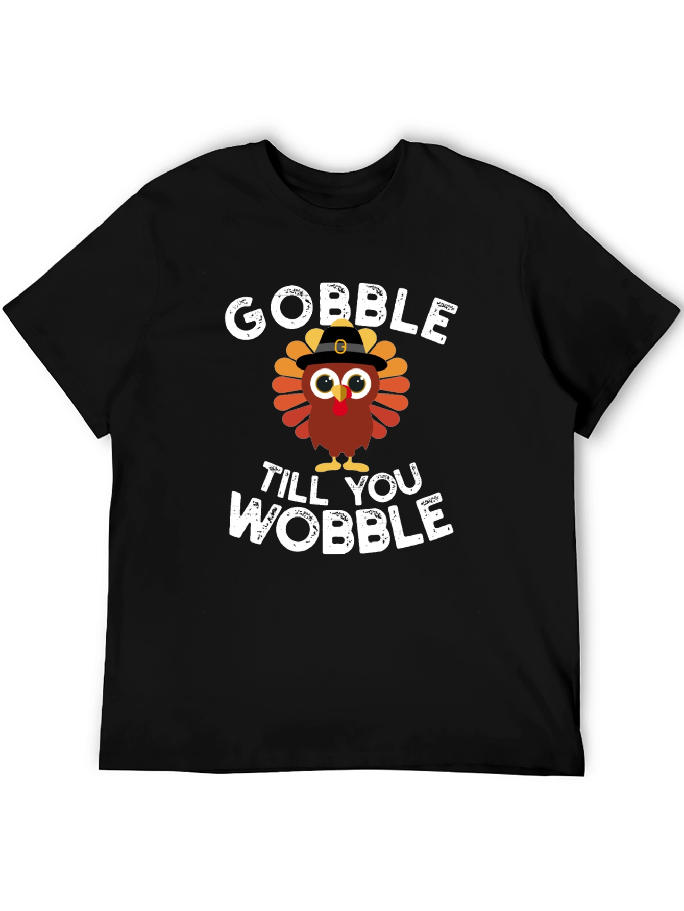 Gobble 'Til You Wobble Turkey Graphic Tee - 5