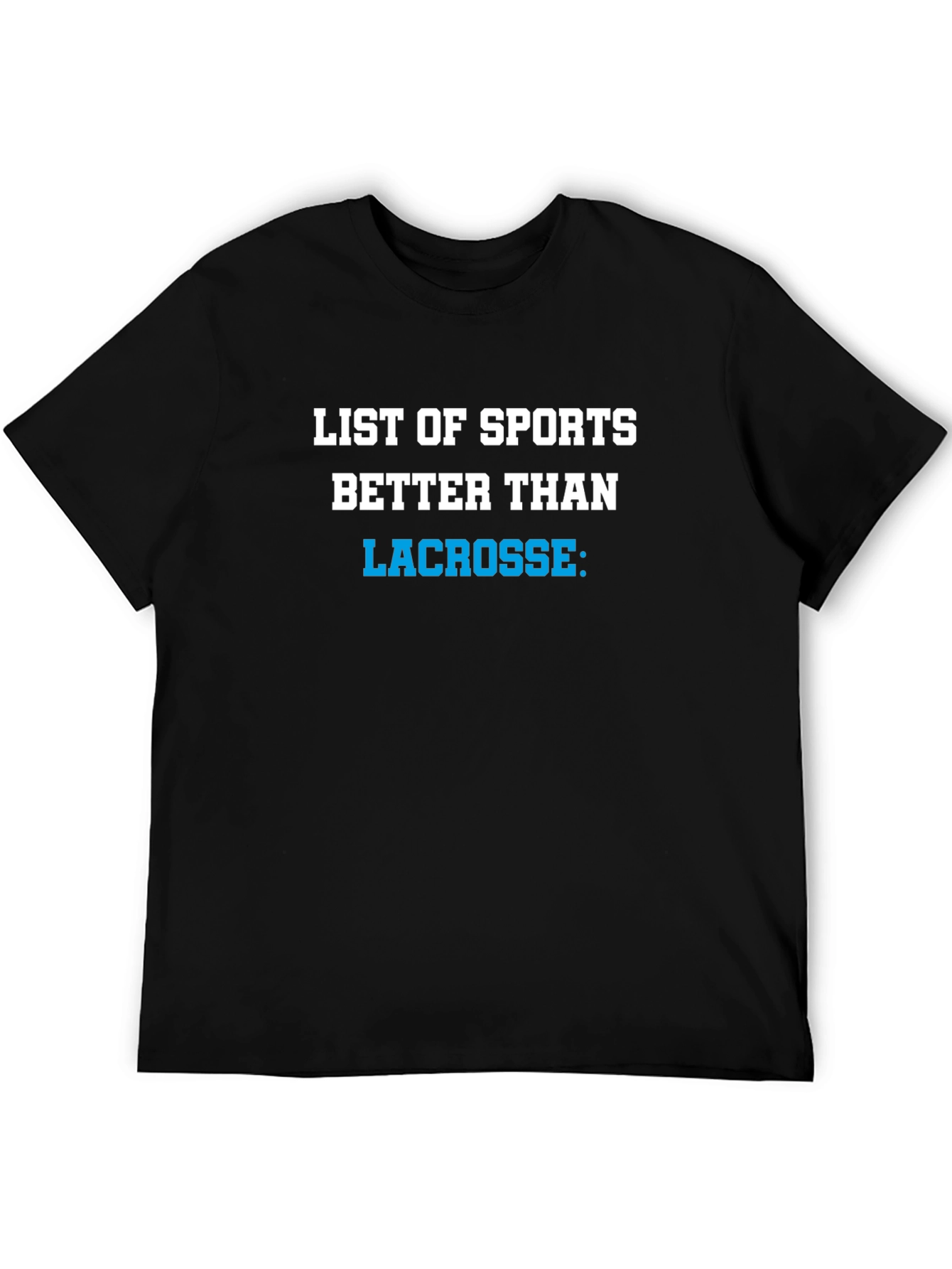 Black Funny Lacrosse Haters Graphic Tee view 5