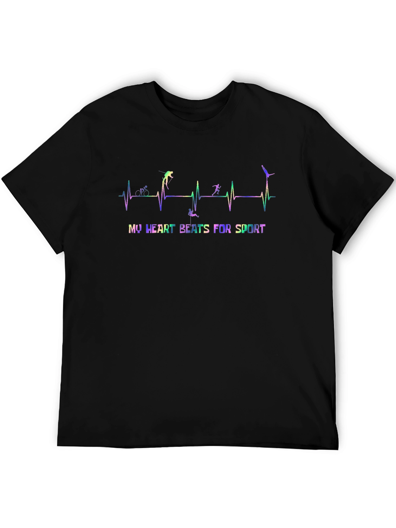 Black Heart Beats for Sport T-Shirt view 5