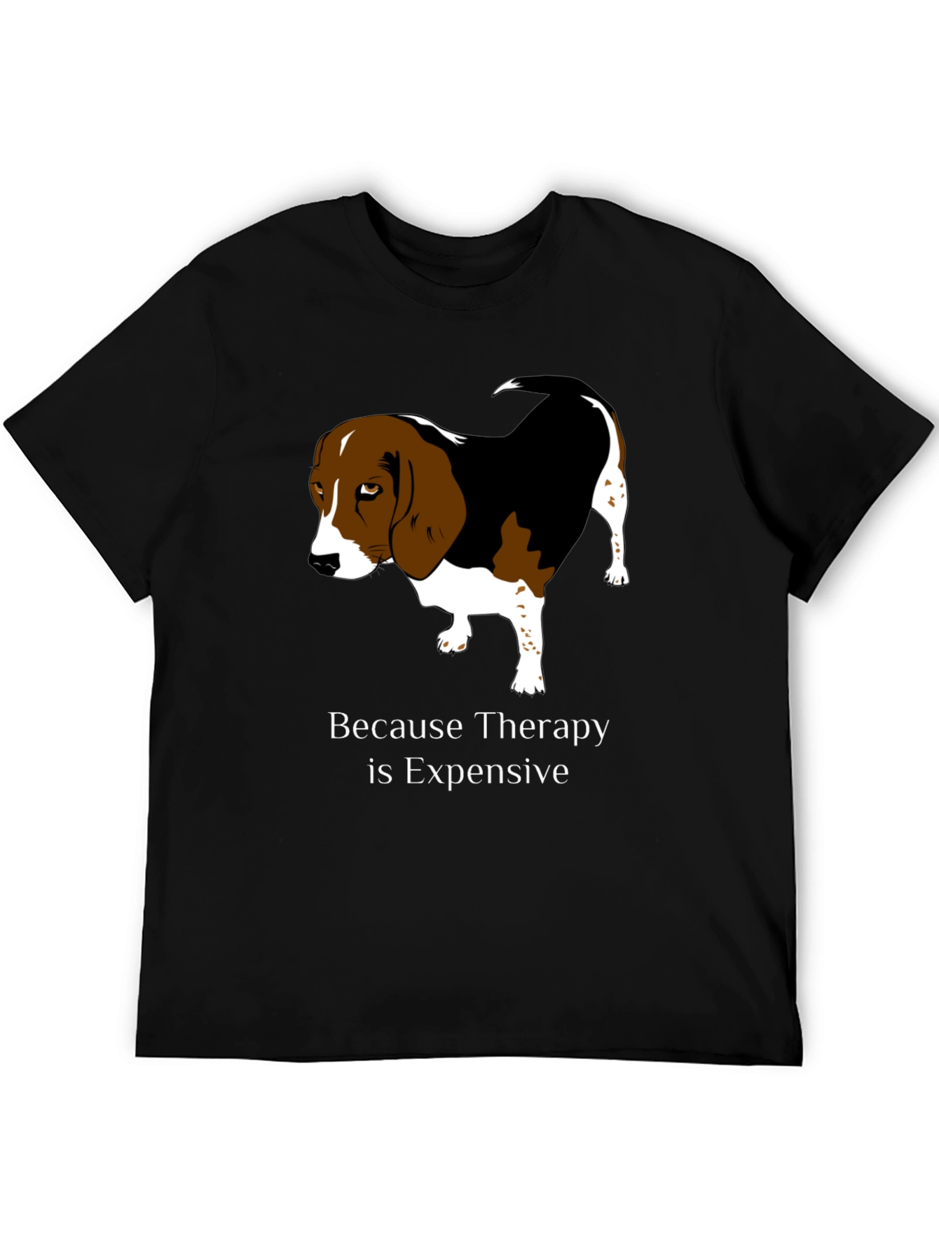 Black Dog Therapy T-Shirt - Because Therapy is Expensive view 5