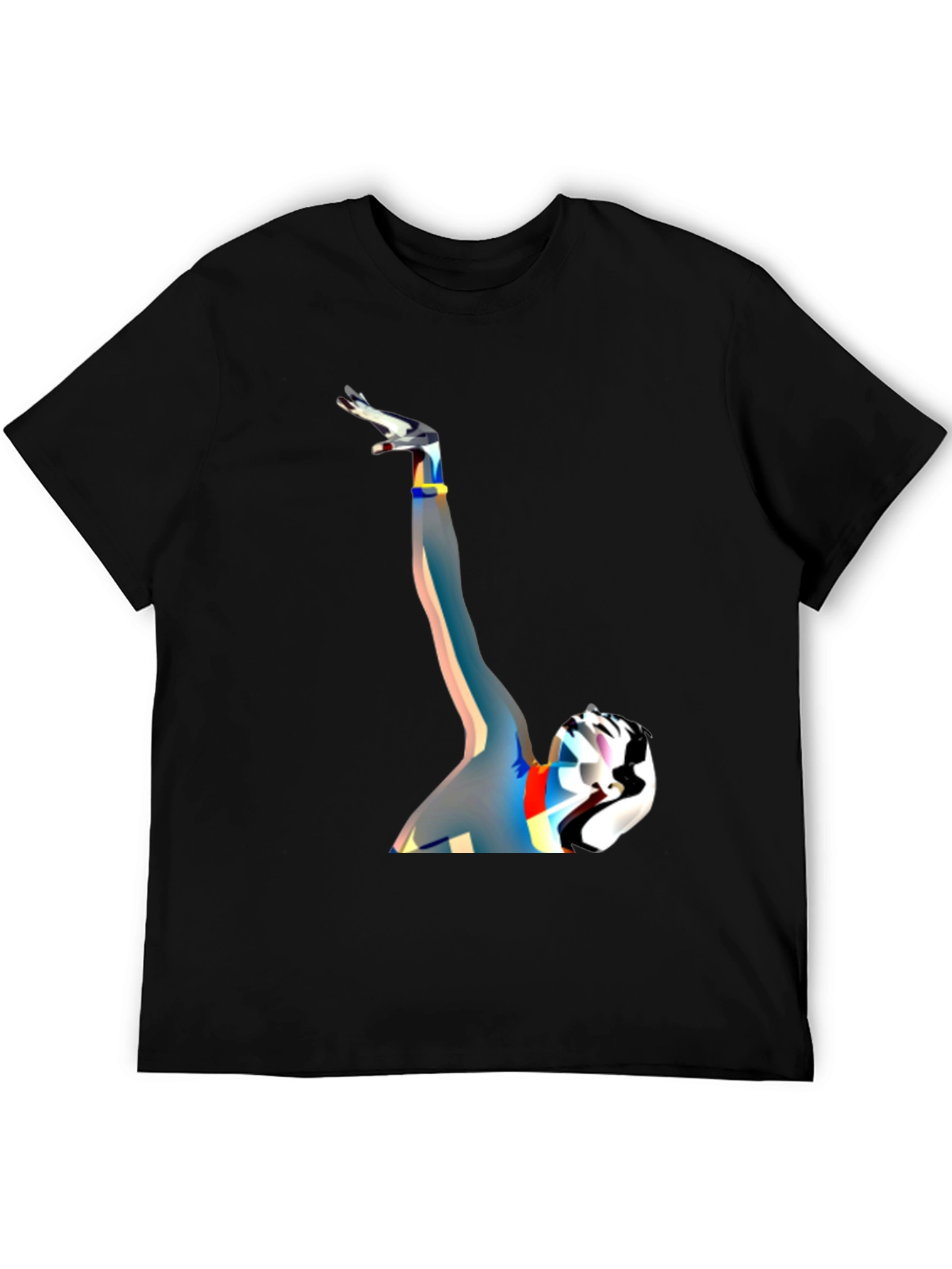 Black Abstract Expression Tee view 5