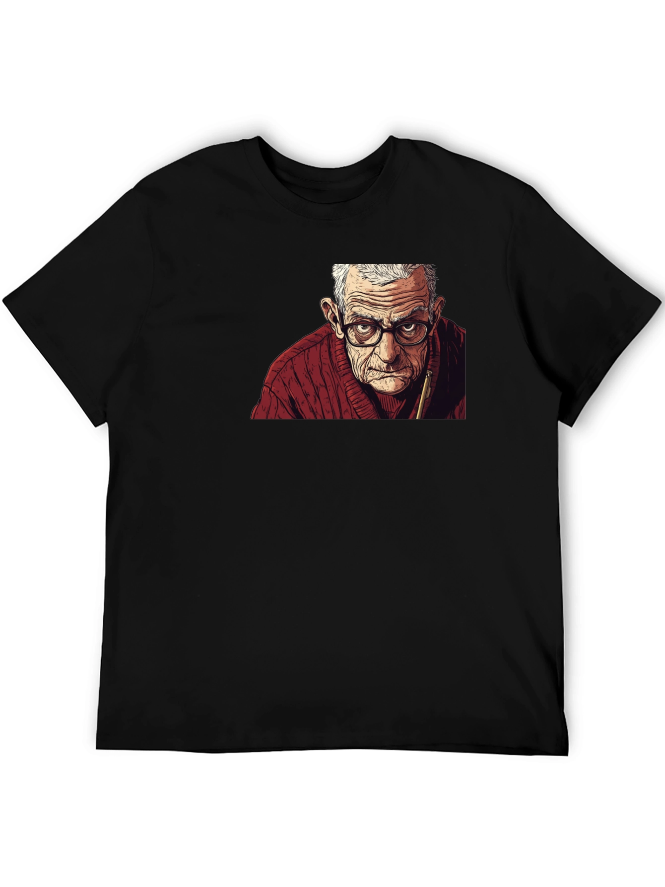 Black Grumpy Old Man Graphic Tee view 5