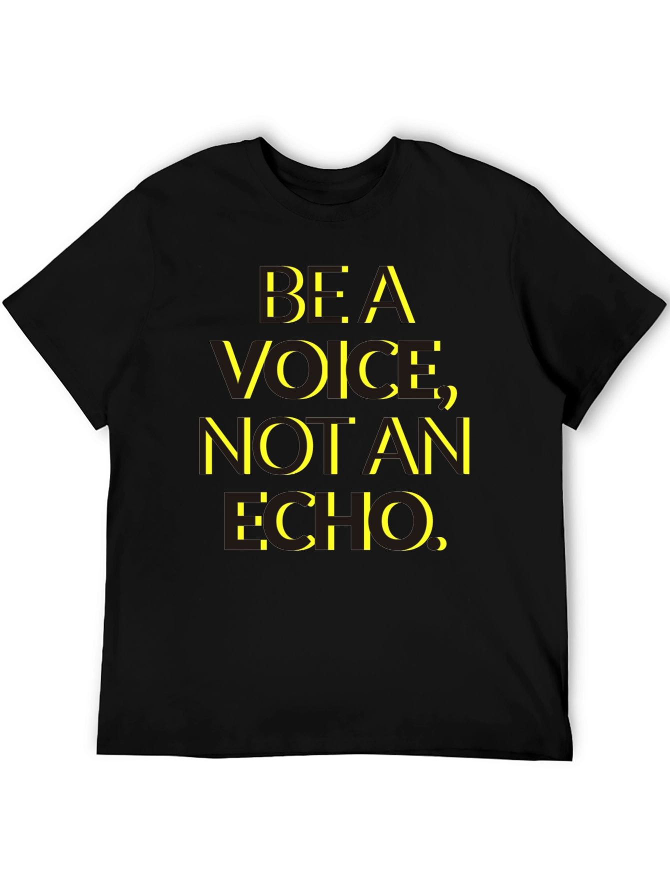 Black Be A Voice T-Shirt - Inspirational Message Tee view 5