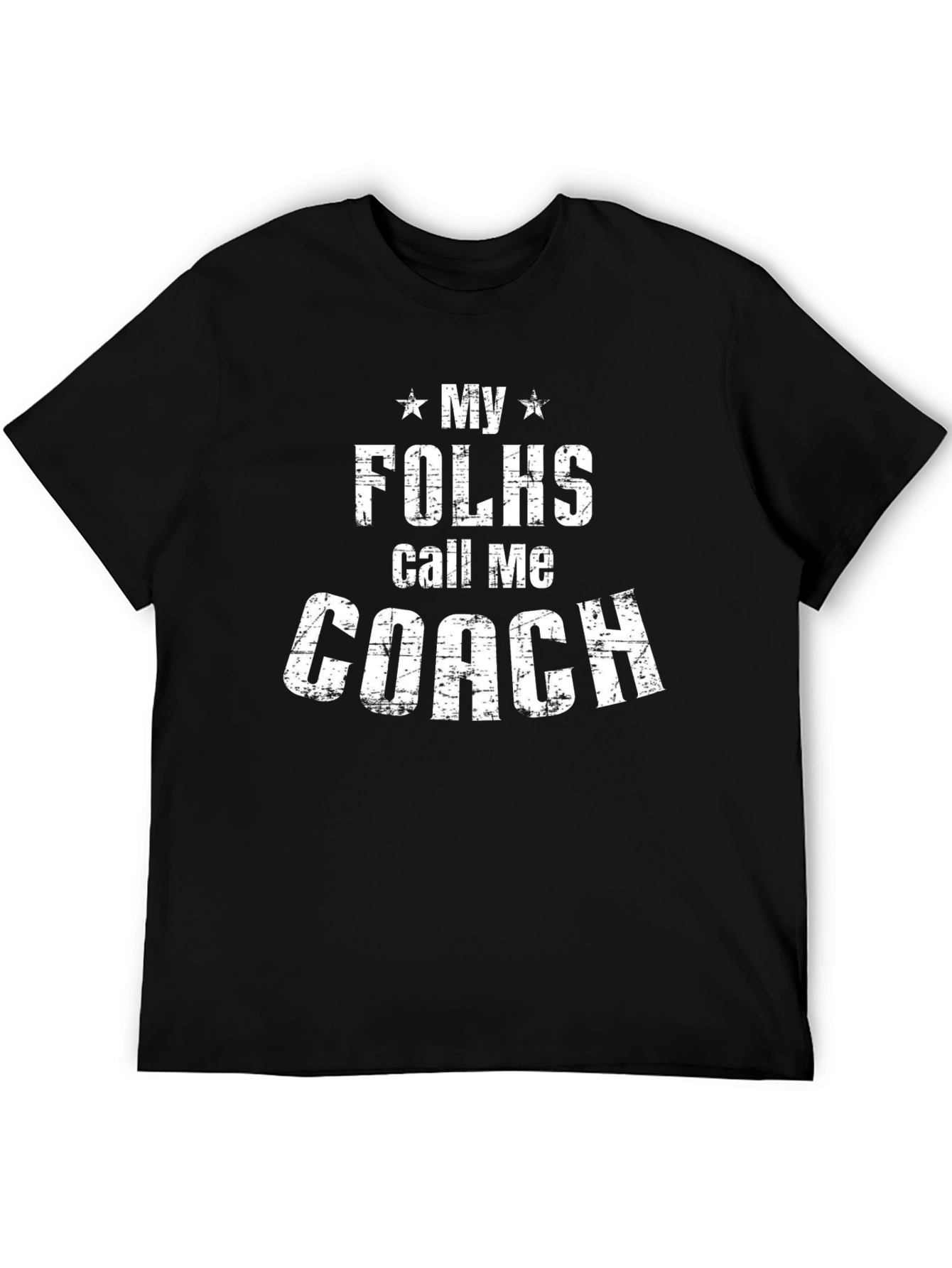 Black My Folks Call Me Coach Black Graphic Tee view 5