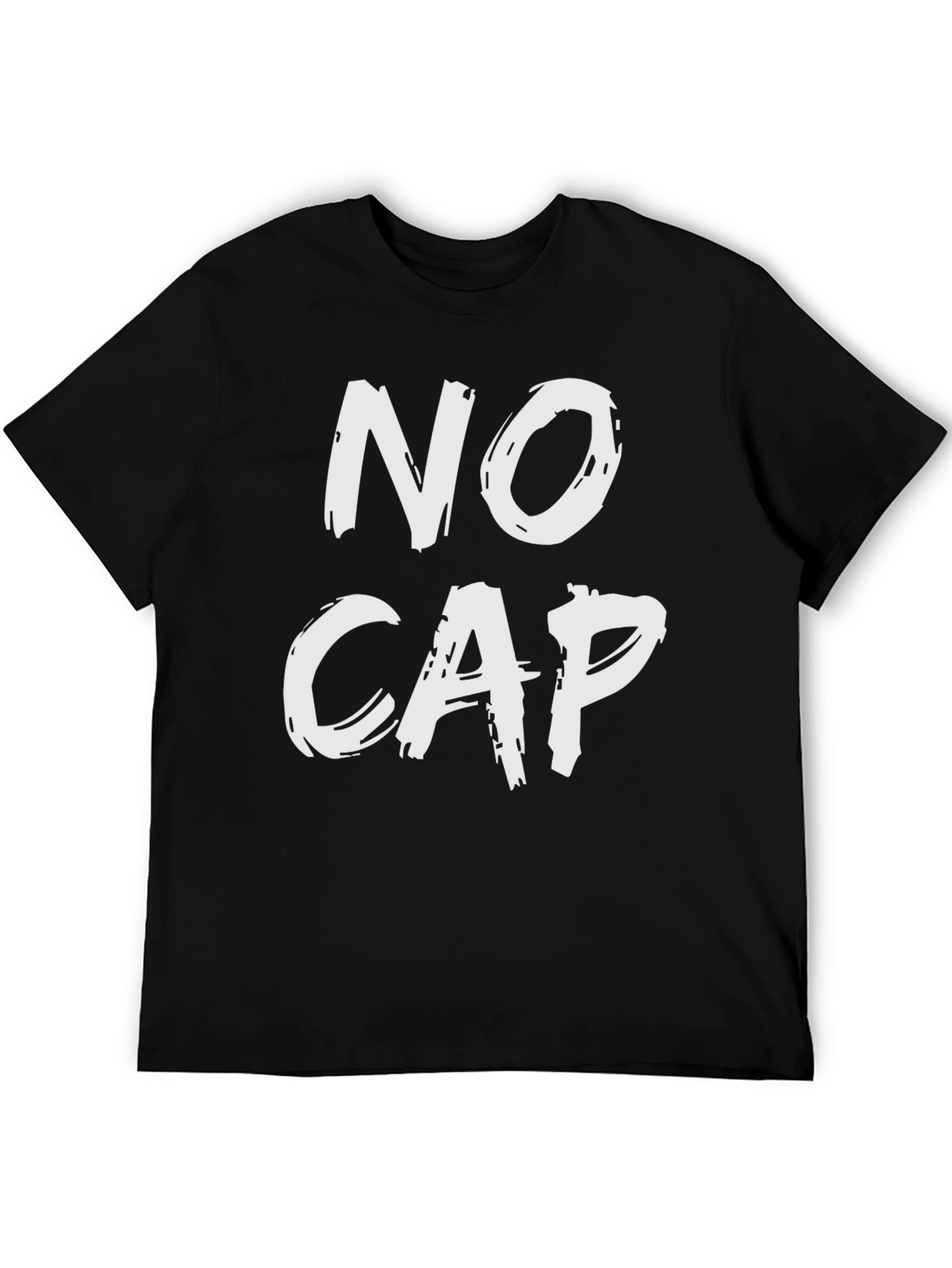 Black No Cap Black Graphic Tee - Statement T-Shirt view 5