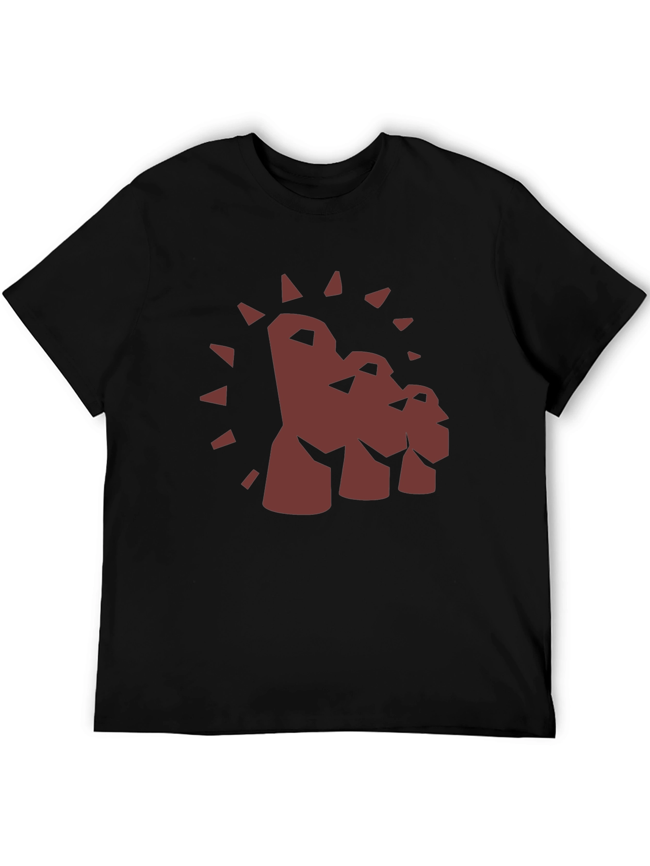Black Moai Head Graphic Tee - Unique Design view 5