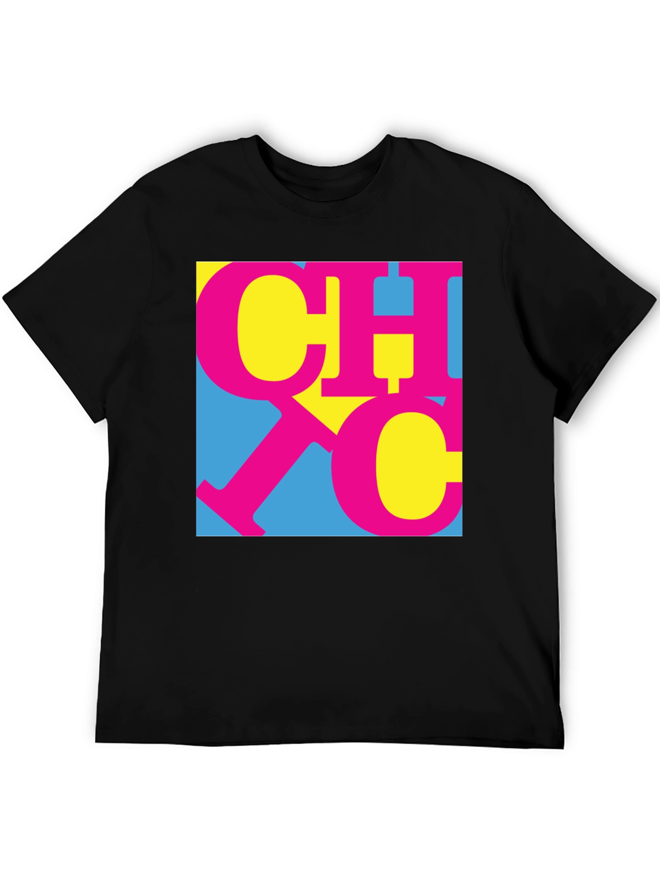 Black Retro CHIC Graphic Tee - Black Cotton Blend view 5