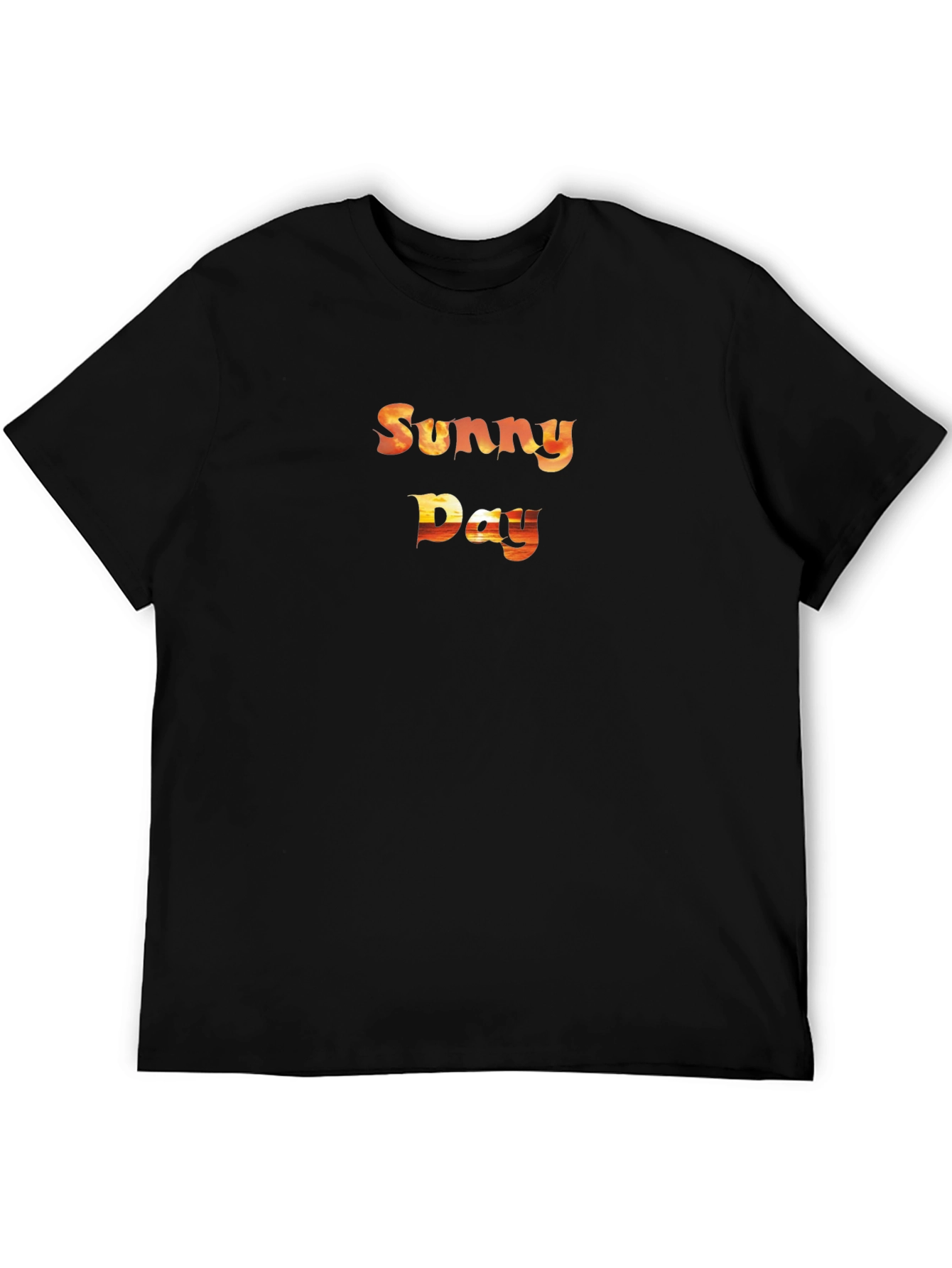 Black Sunny Day Graphic Black T-Shirt view 5
