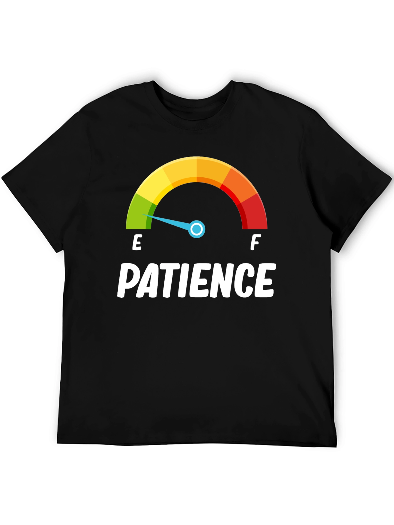 Black Patience Gauge T-Shirt - Runs Low! view 5