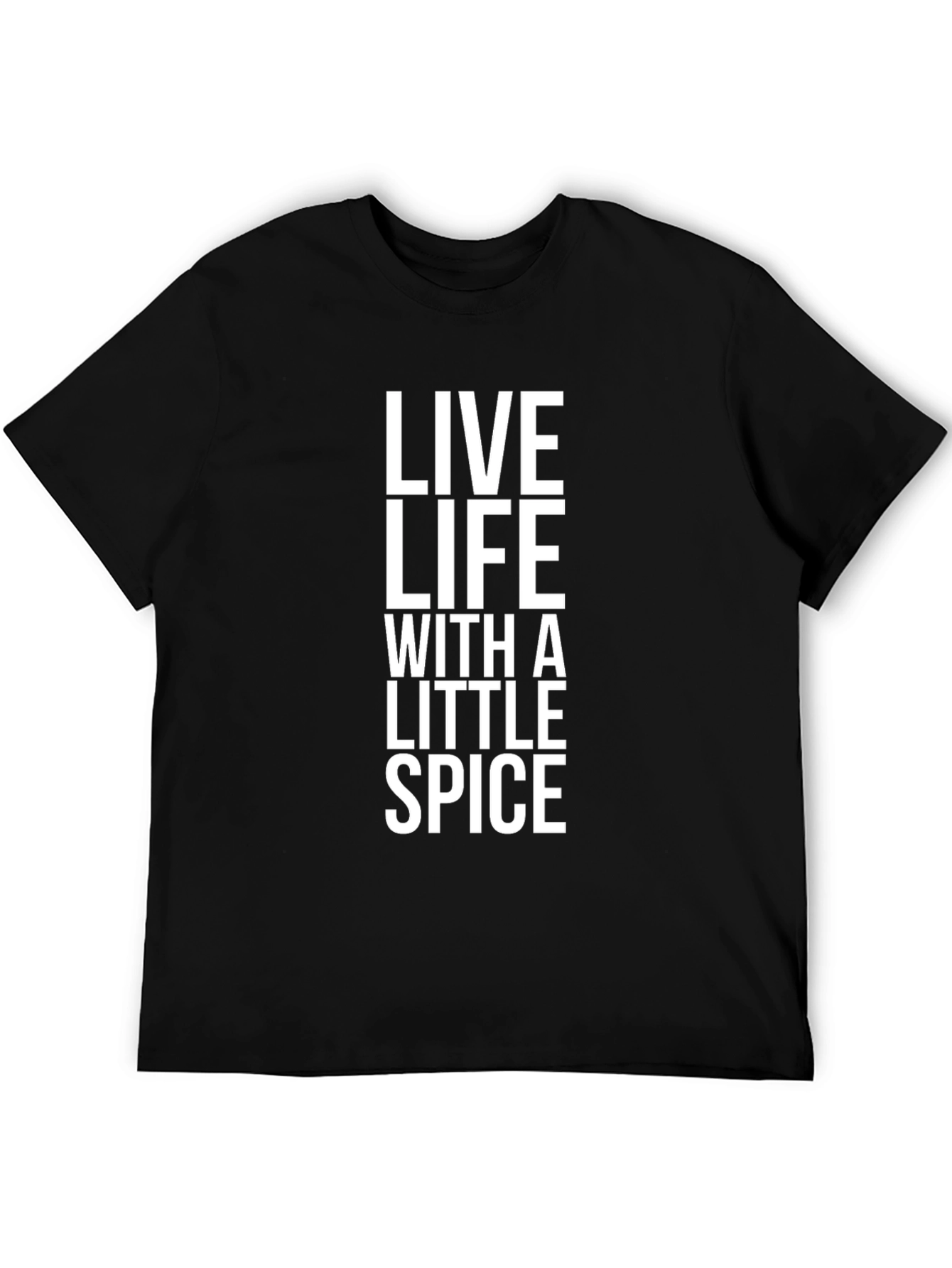 Black Live Life With A Little Spice Black T-Shirt view 5