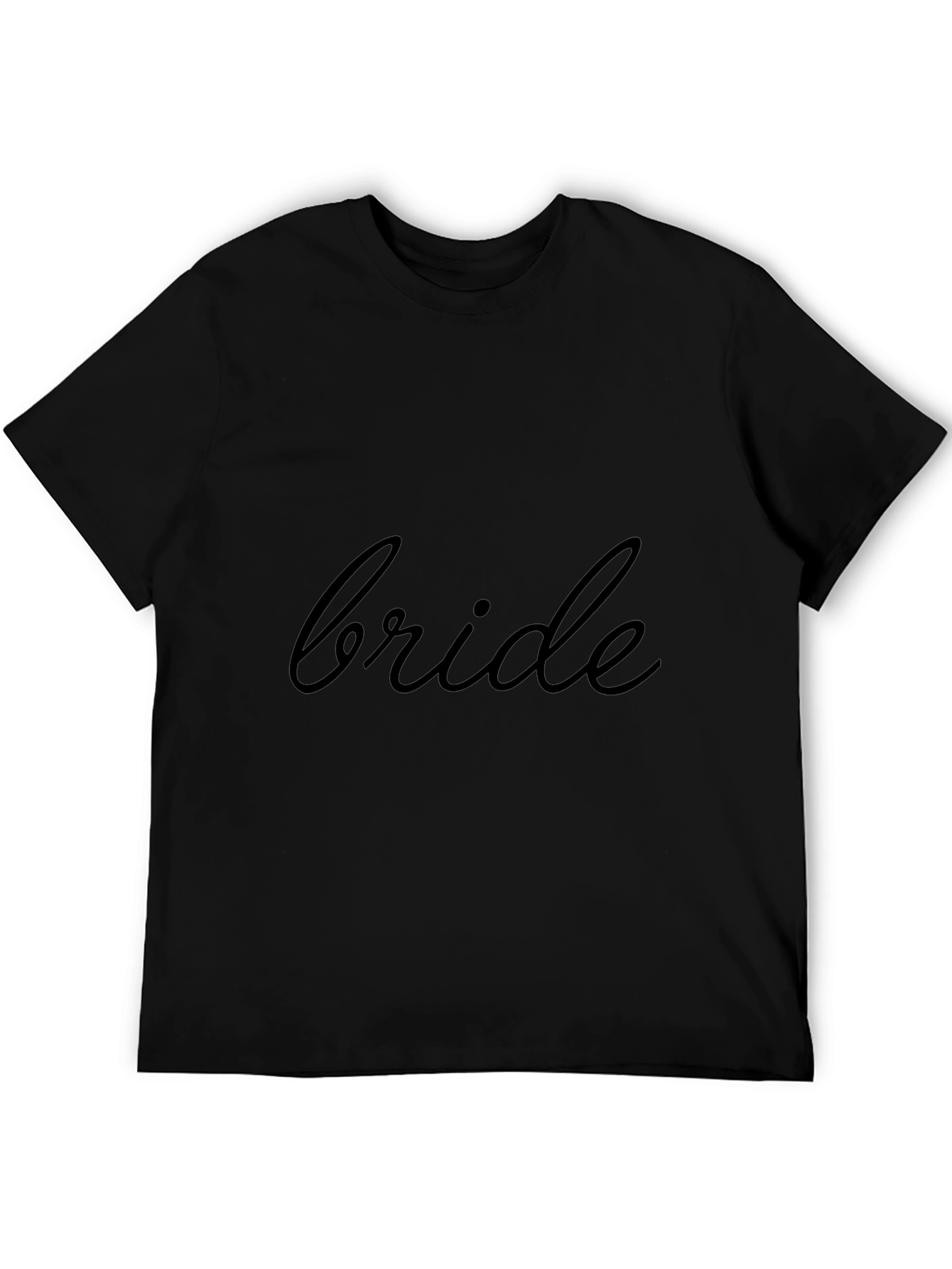 Black Bride Script T-Shirt - Wedding Day Apparel view 5