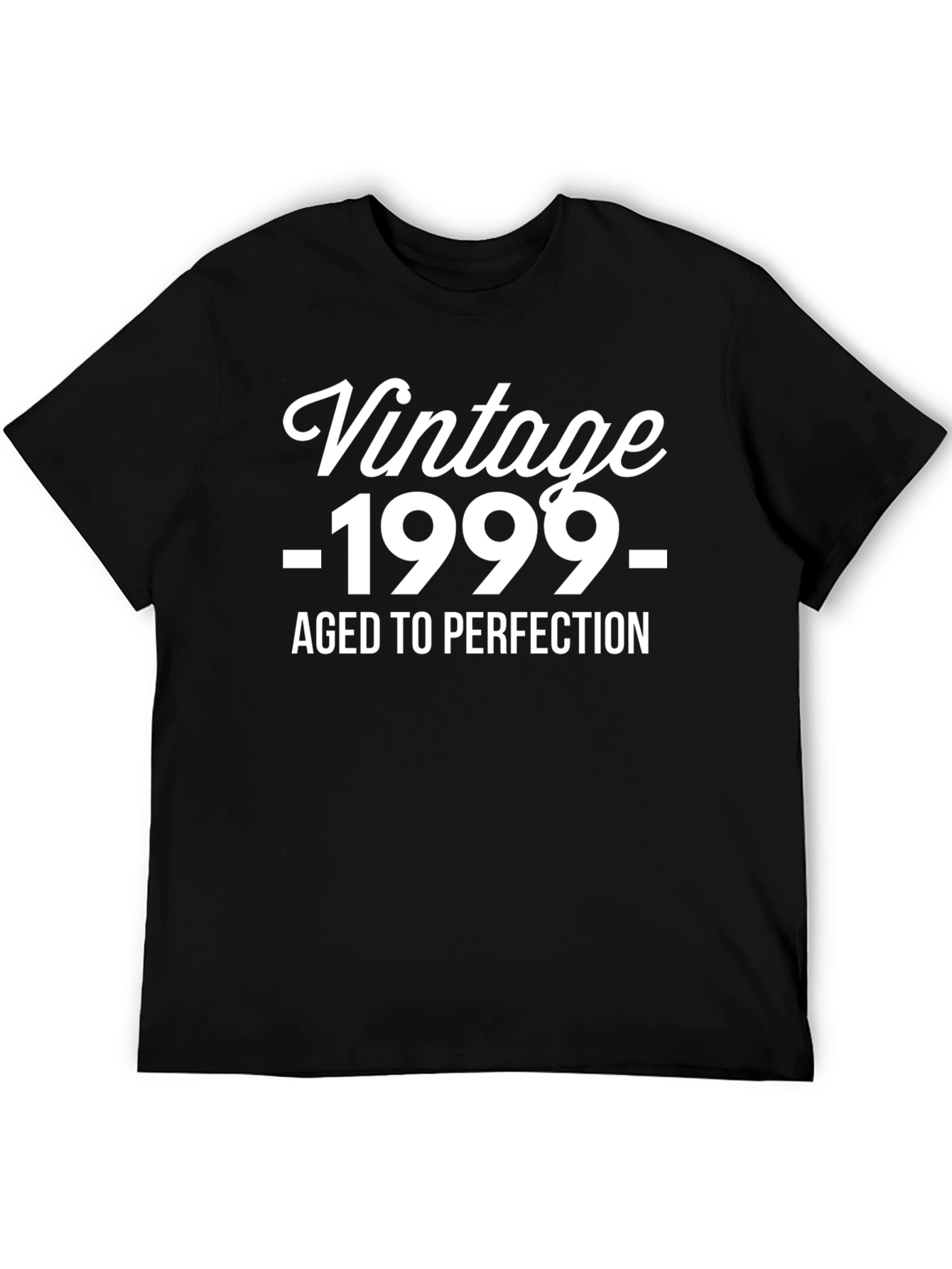 Black Vintage 1999 Aged to Perfection Black T-Shirt view 5