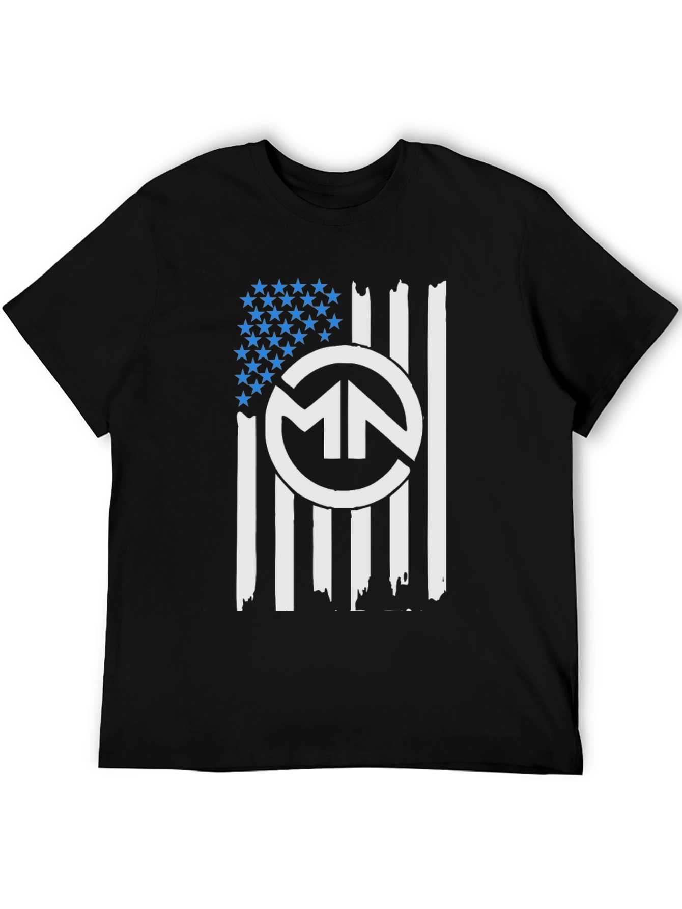 Black MN American Flag Graphic Tee - Patriotic Style view 5