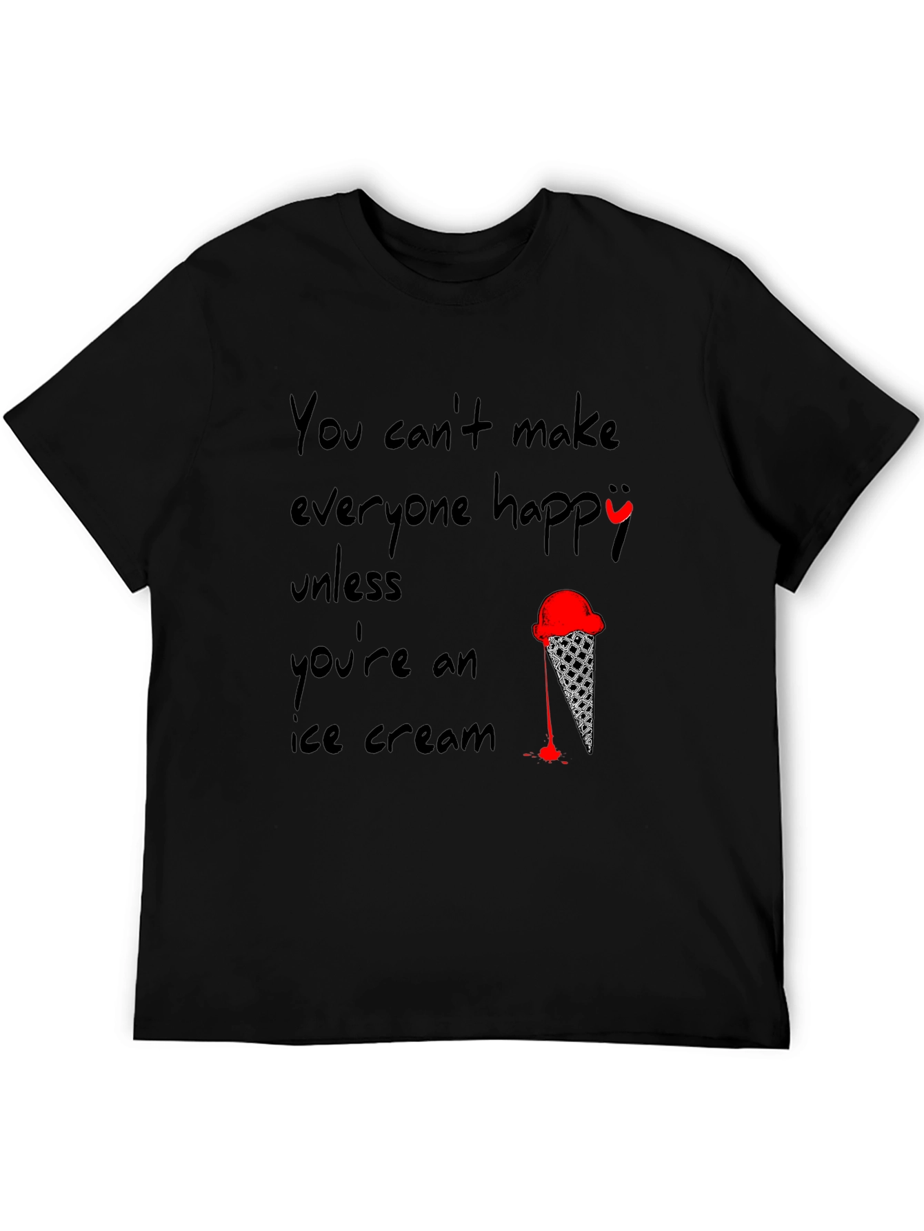 Black Ice Cream T-Shirt - Funny Quote Design view 5